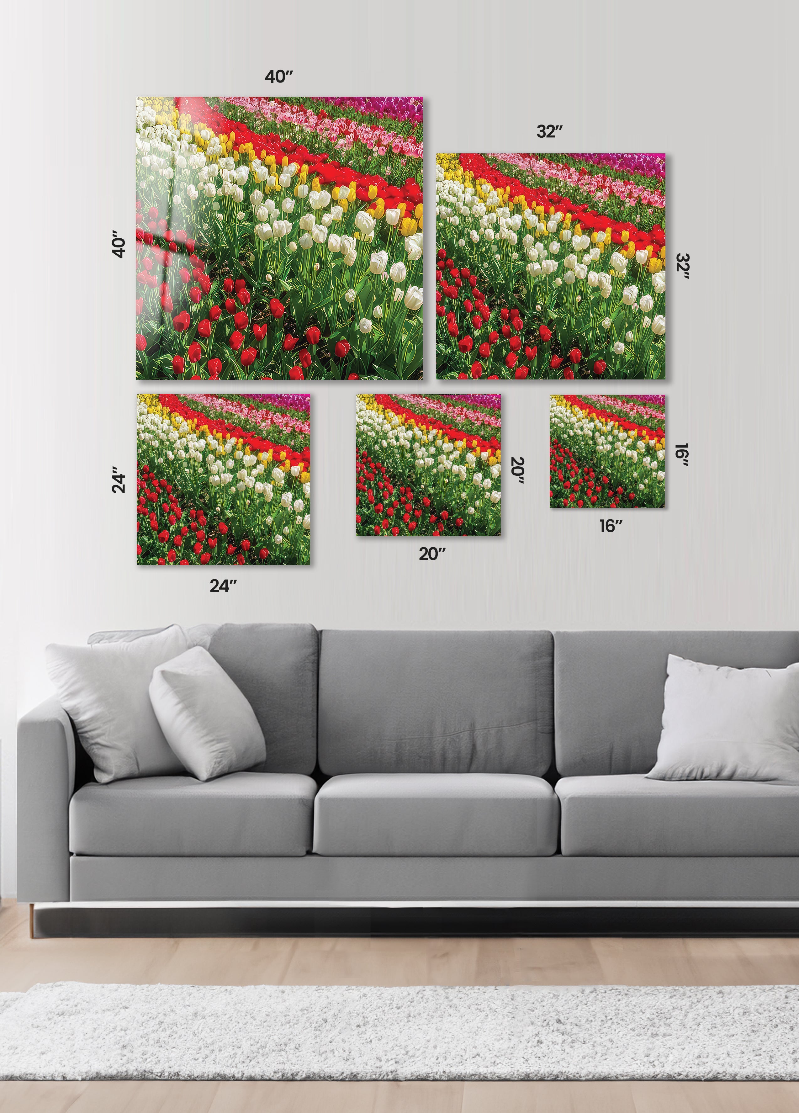 Flowar Garden | Glass Wall Art