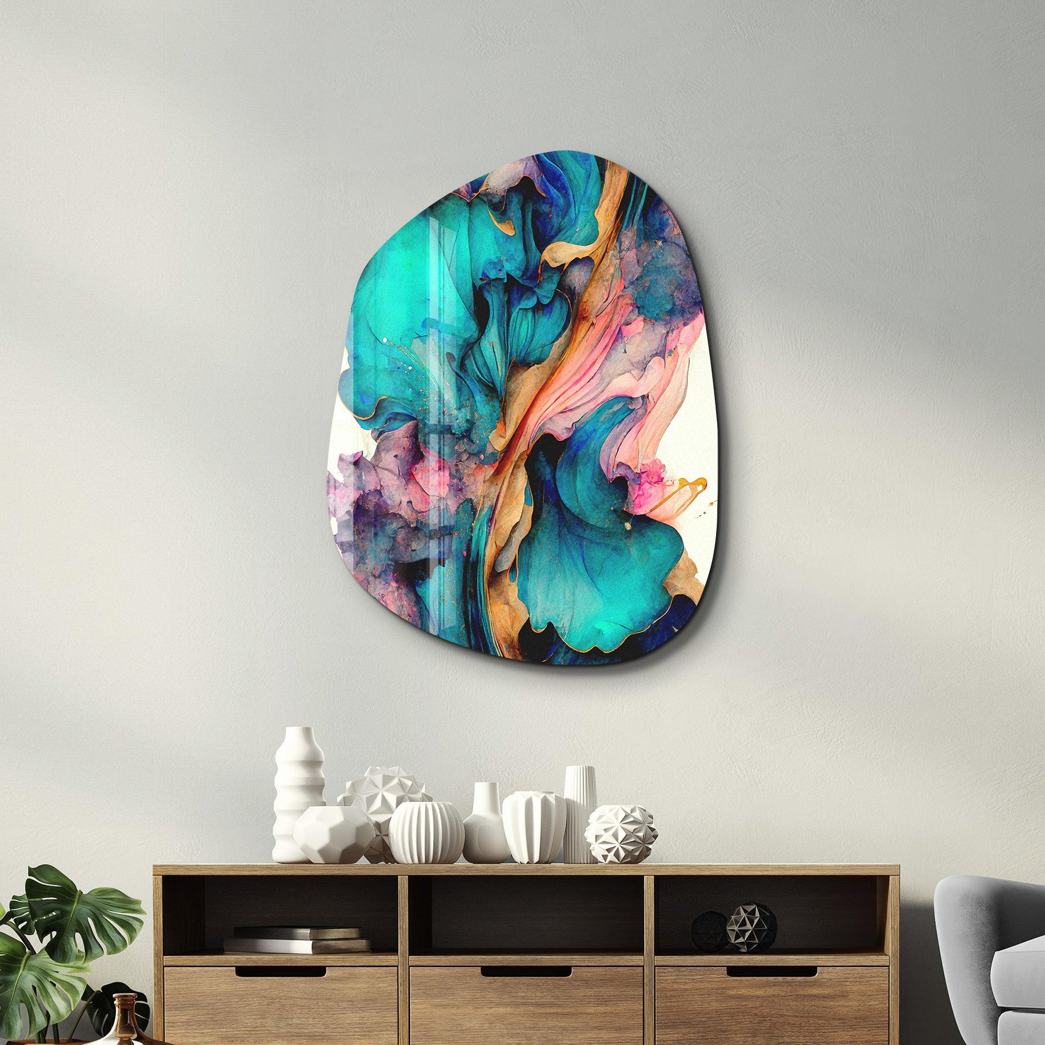 Oceanic Flow | Glass Wall Art