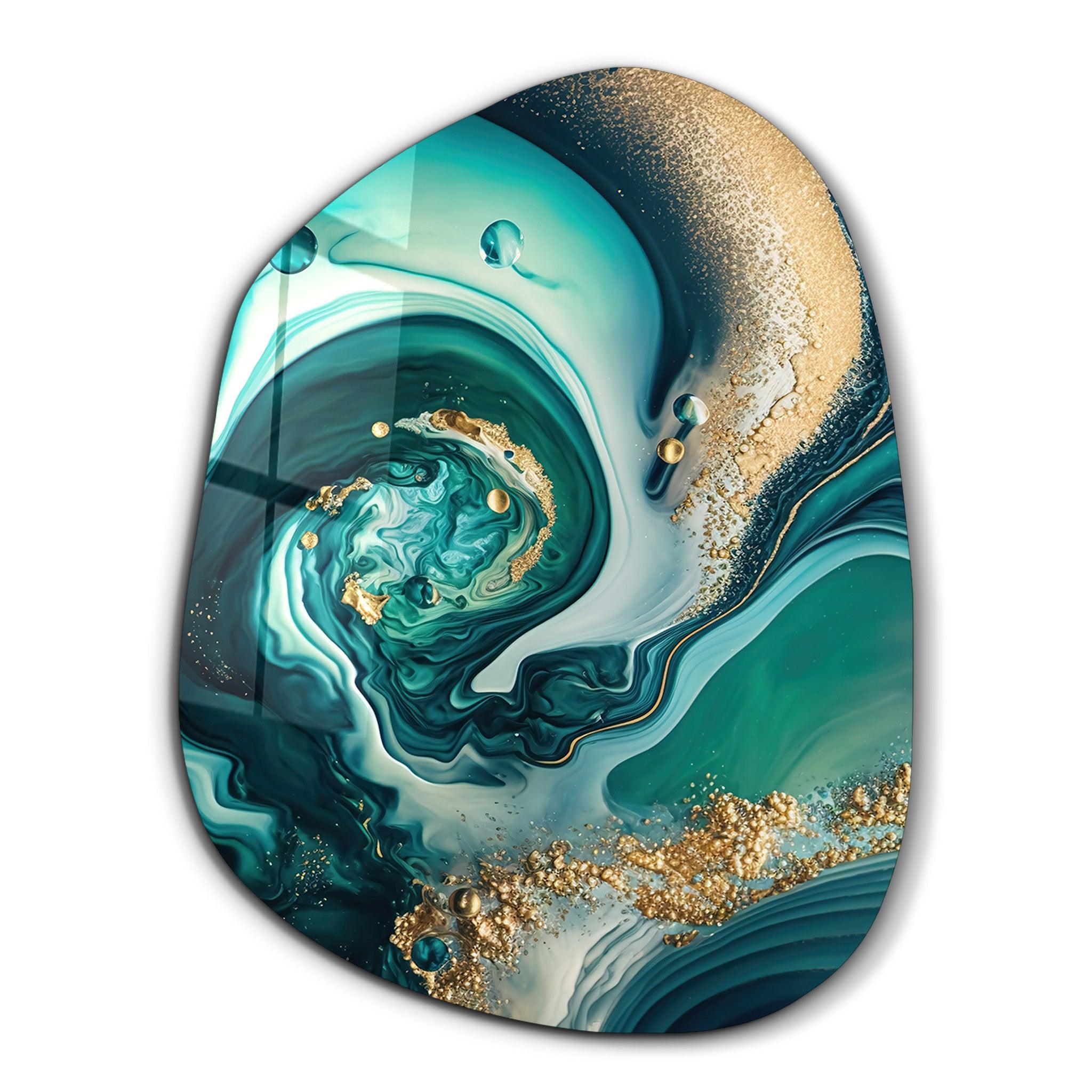 Ocean Swirl | Glass Wall Art