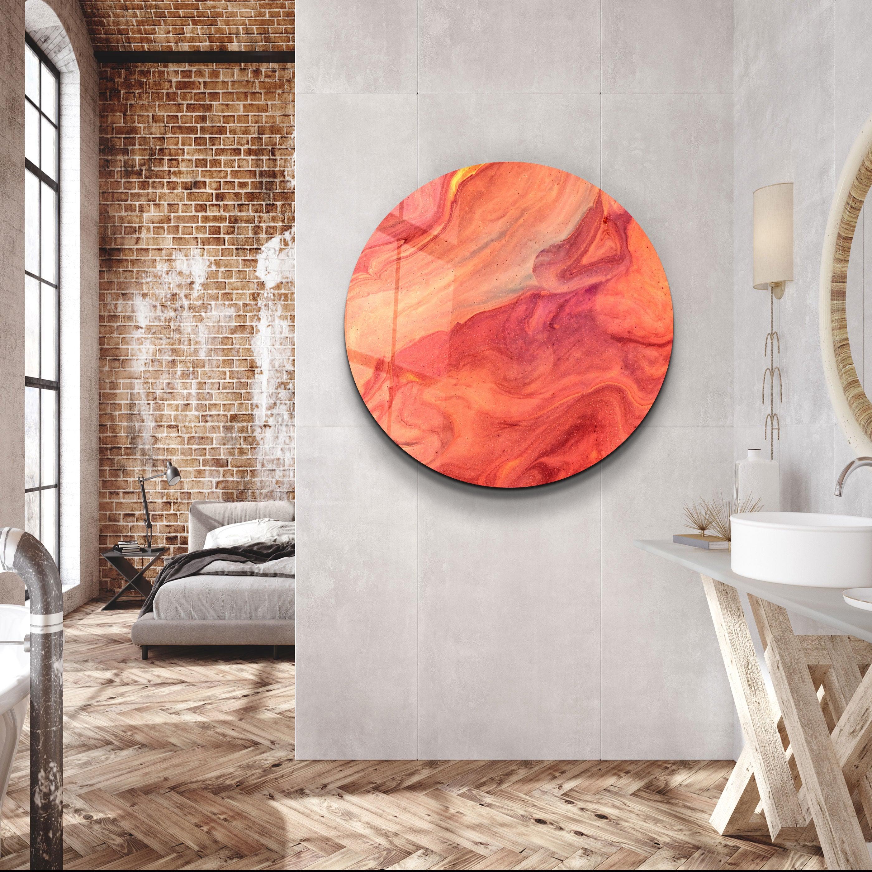 Crimson Hues | Glass Wall Art