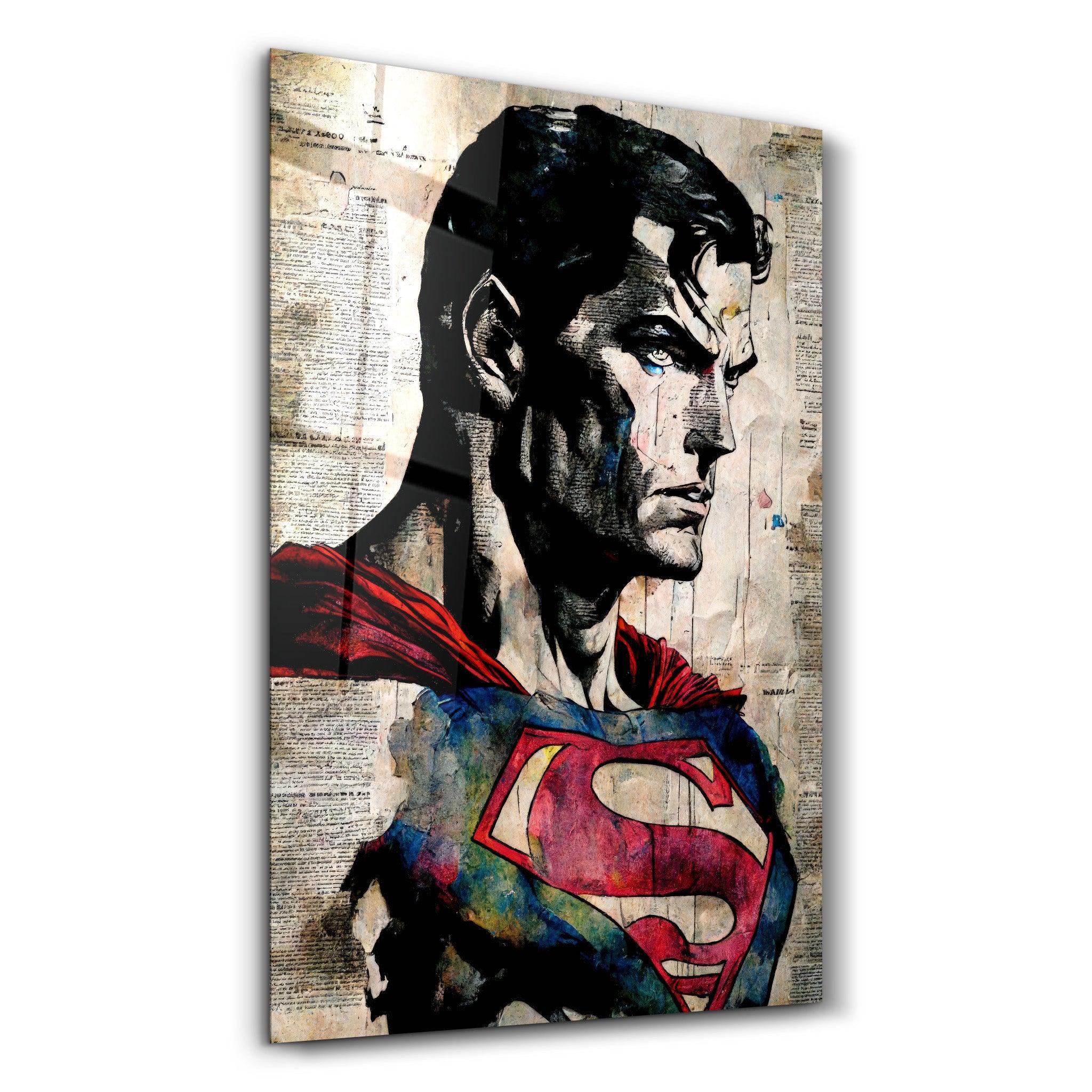 Superman Noir | Glass Wall Art