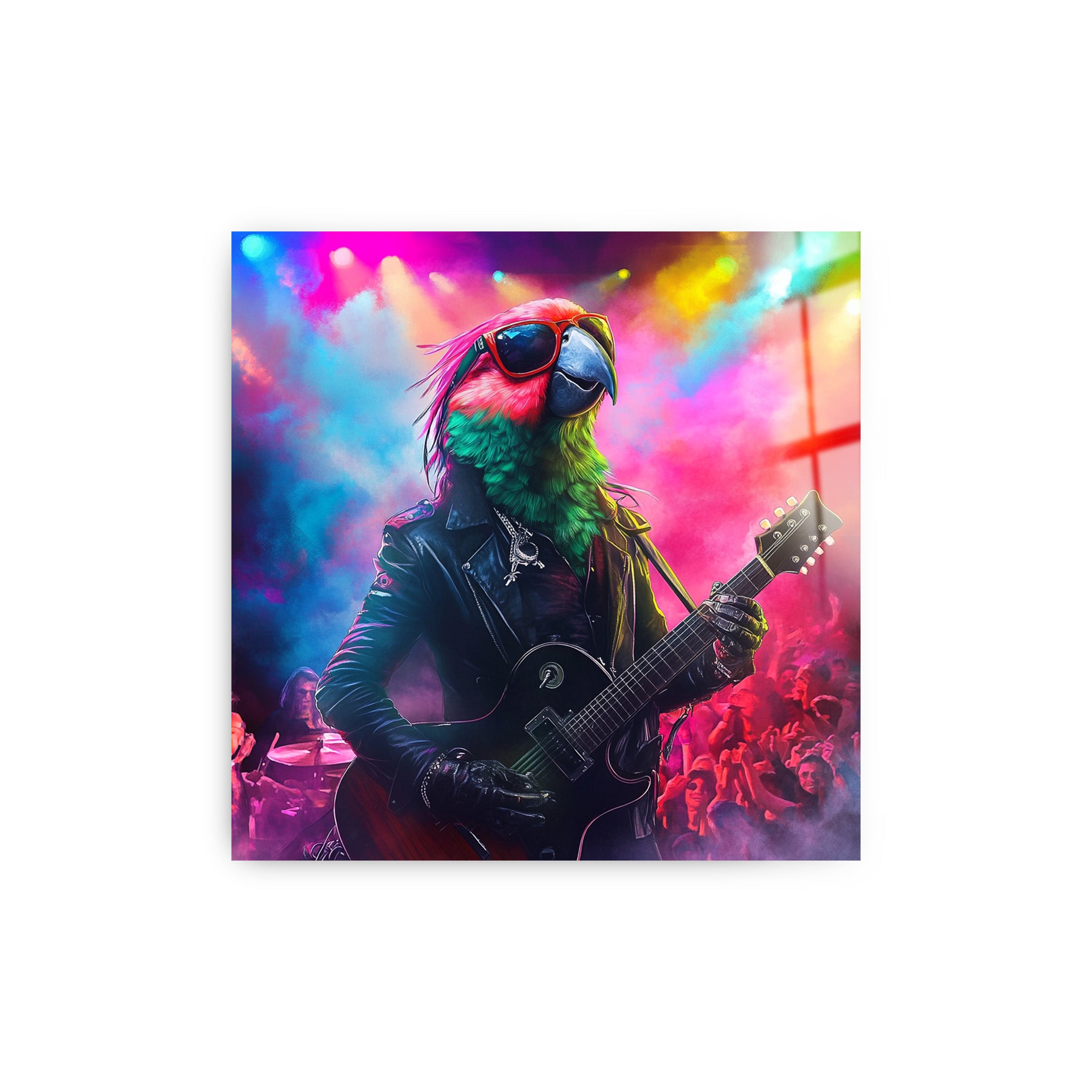 Rocnkroll The Parrot | Glass Wall Art