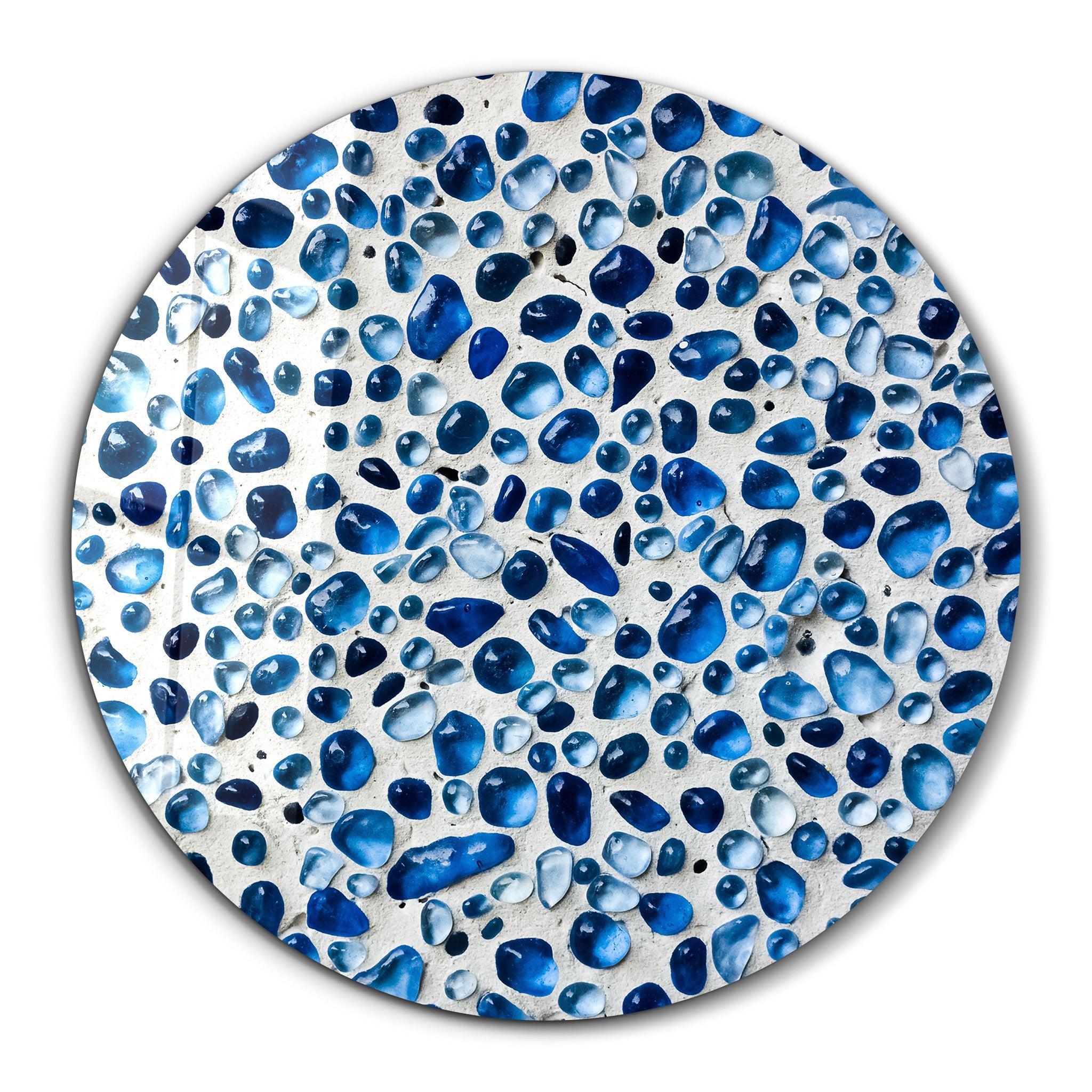 Pebble Cascade | Glass Wall Art