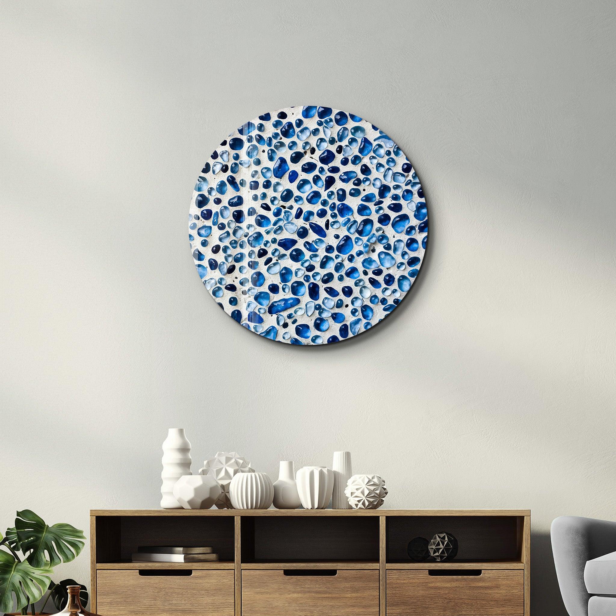 Pebble Cascade | Glass Wall Art