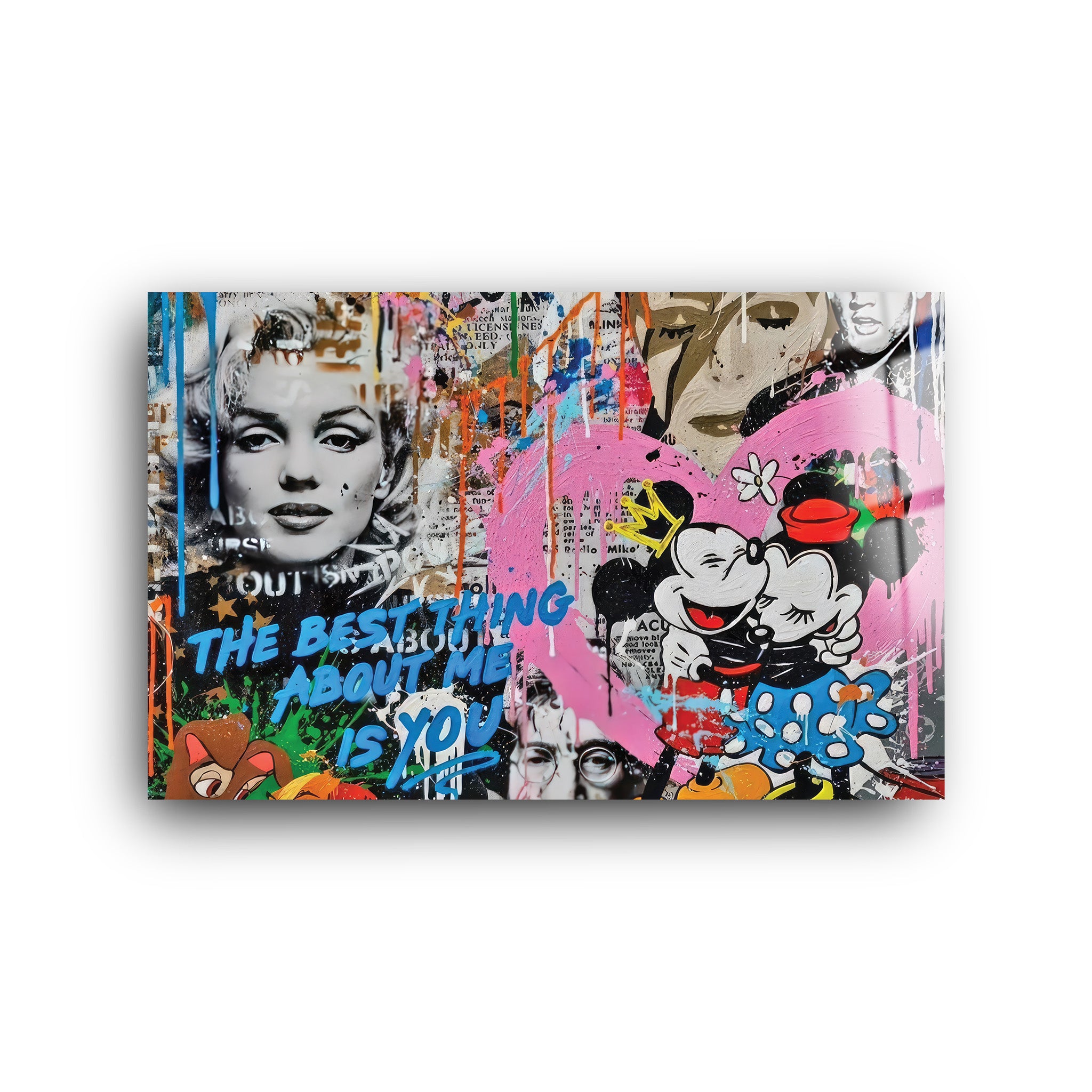 Marilyn and Mickey | Glass Wall Art