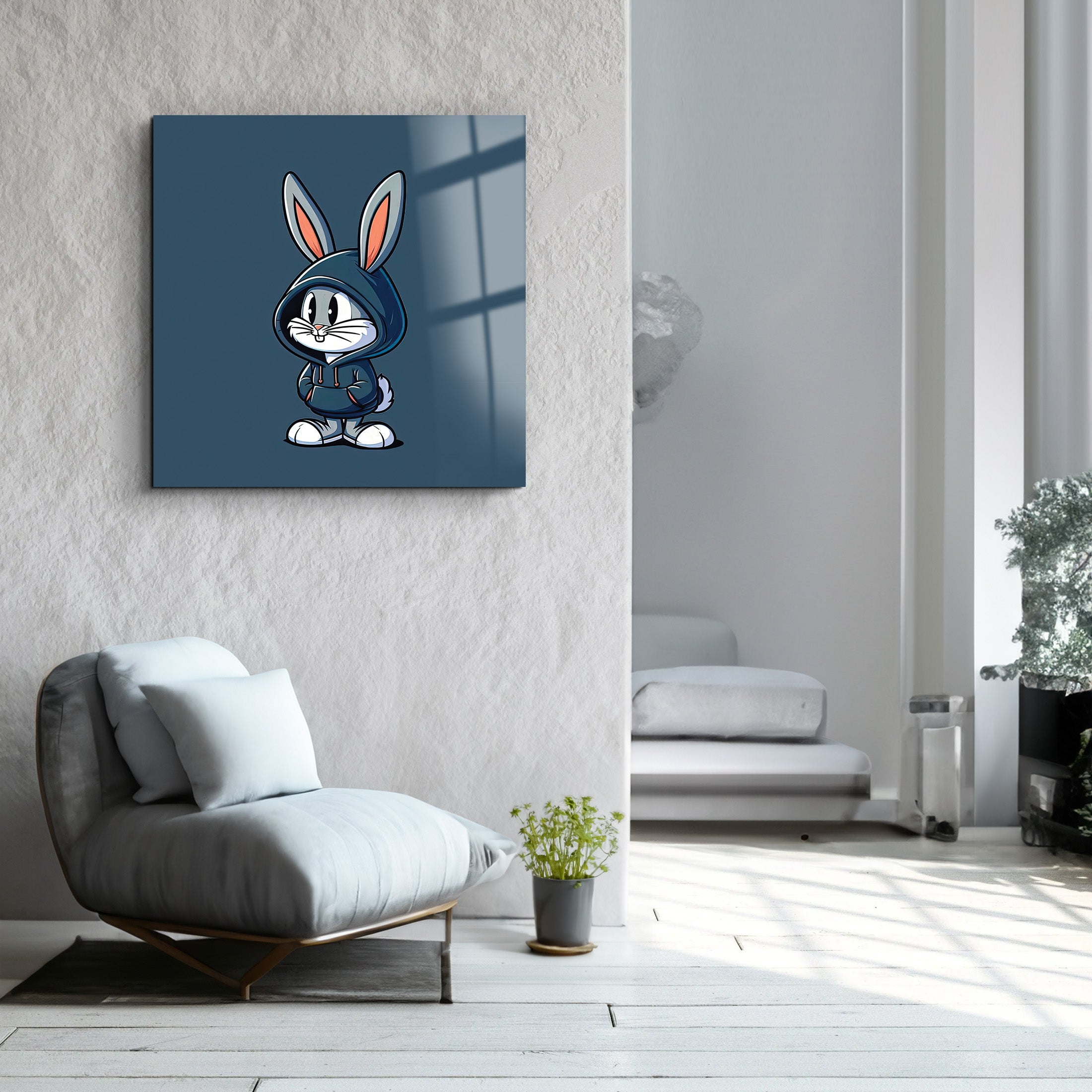 Bunny | Glass Wall Art