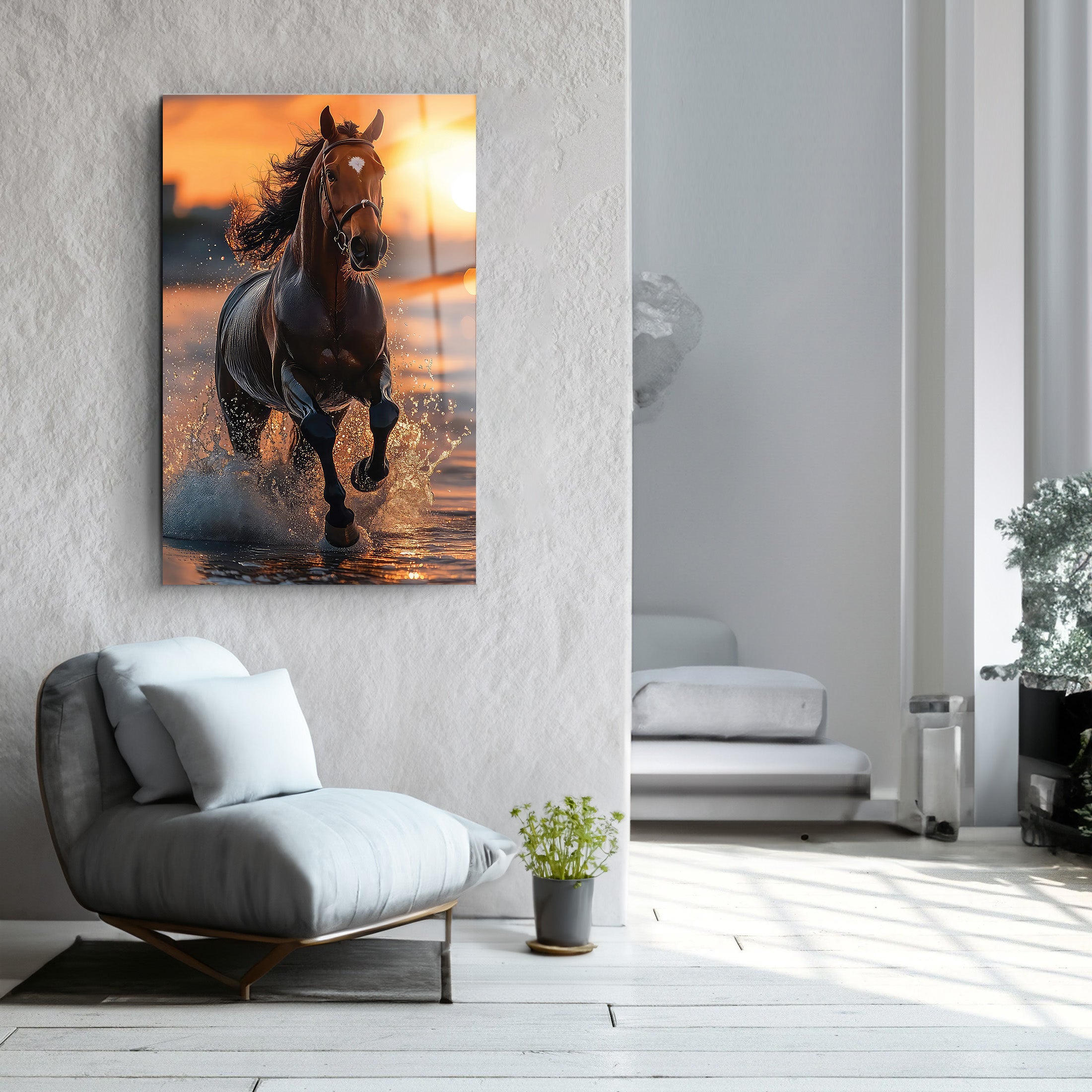 Horse | Glass Wall Art