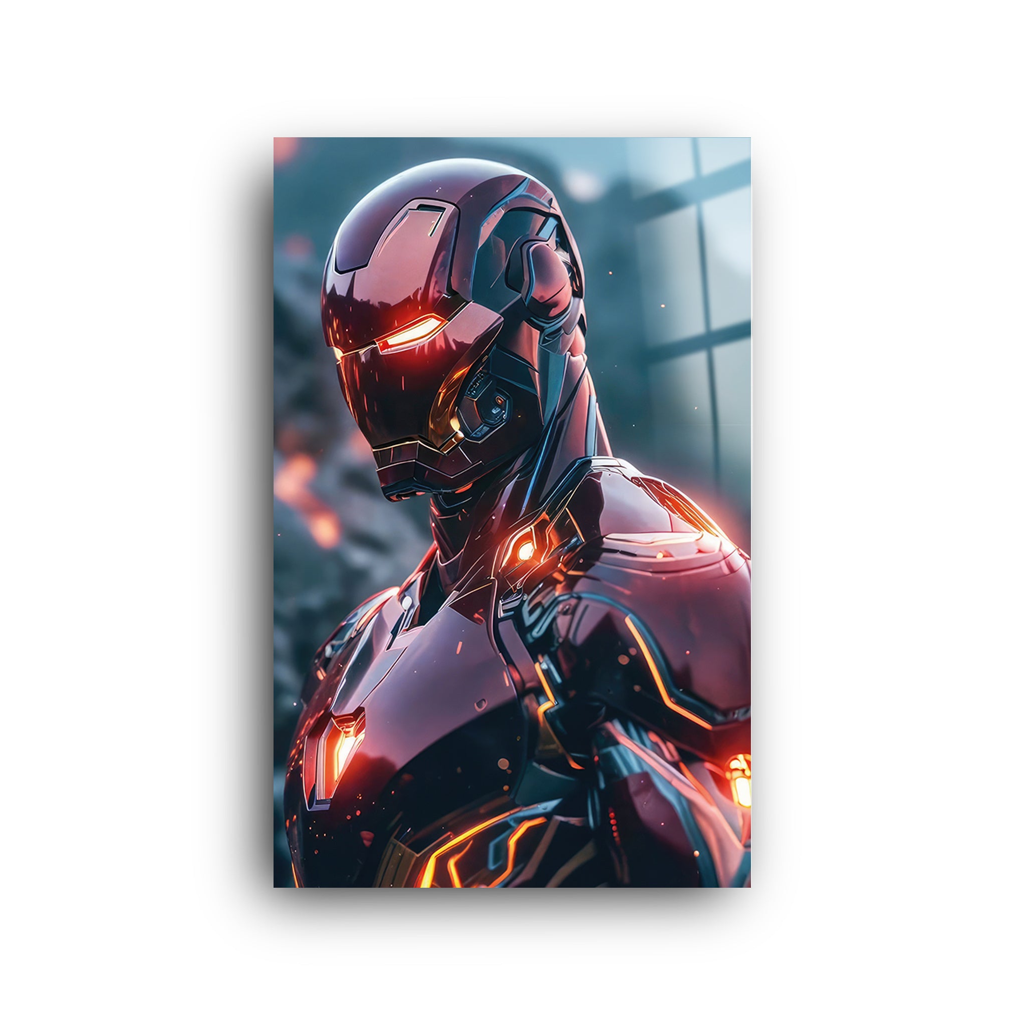 Charismatic Iron | Glass Wall Art