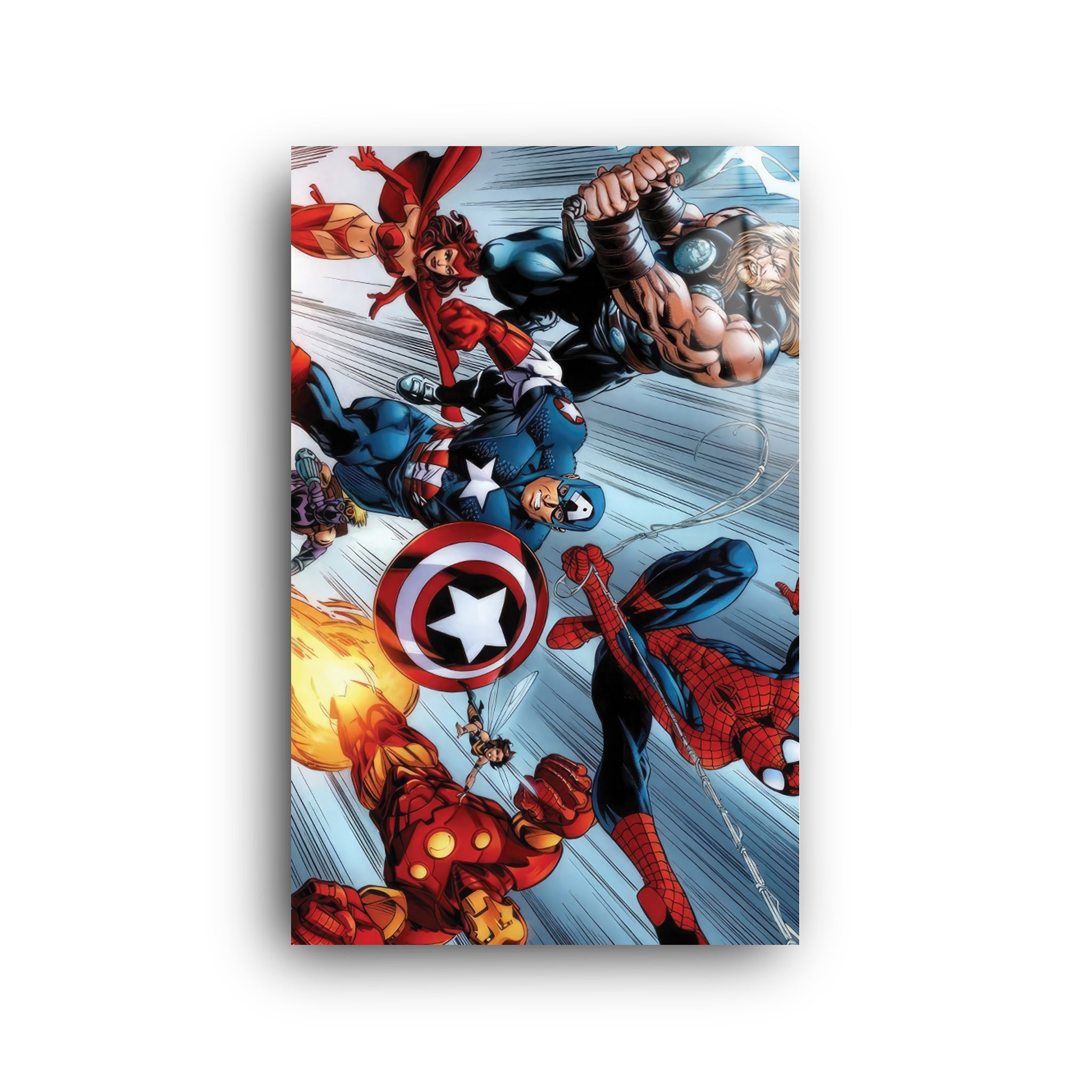 Super Heroes | Glass Wall Art