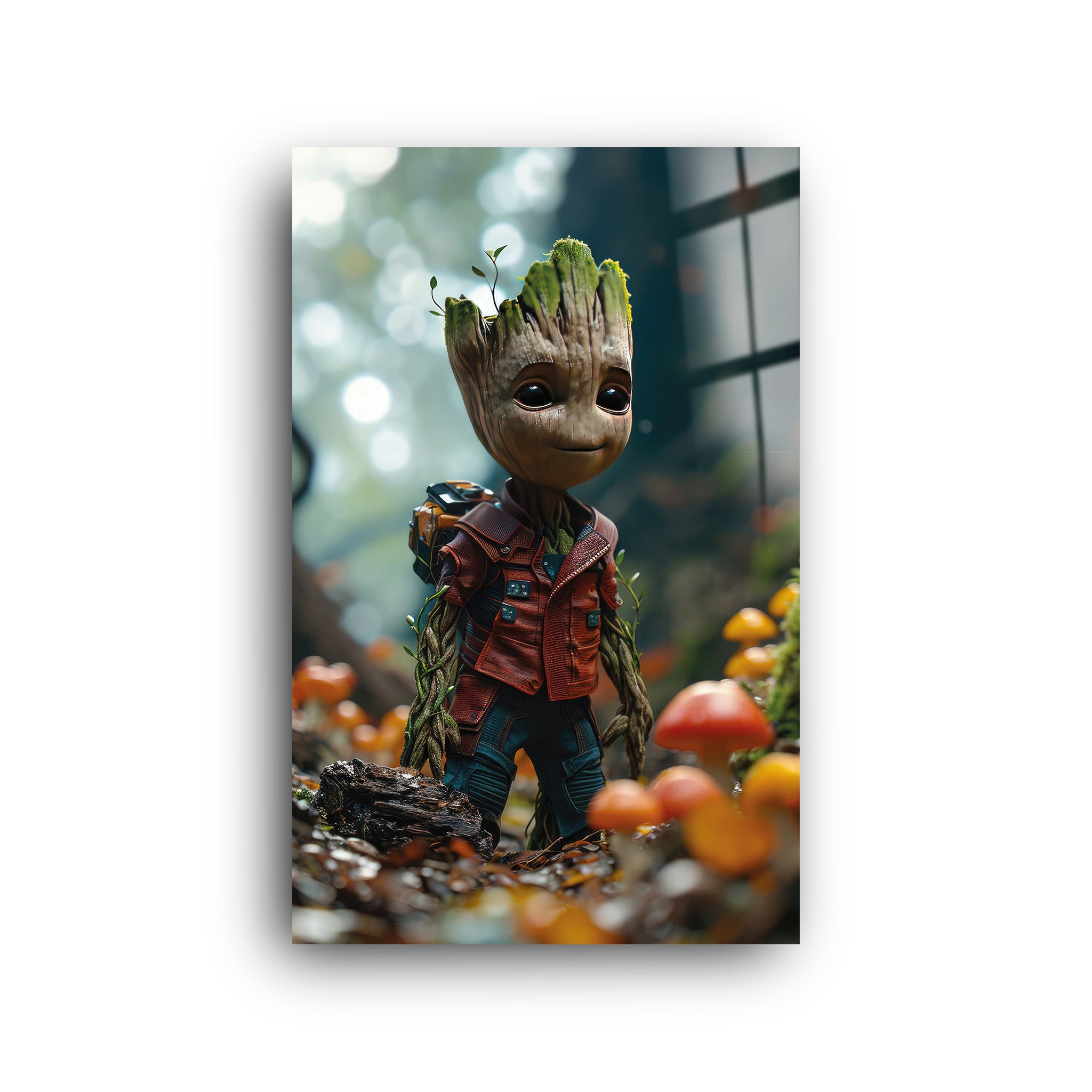 Groot in Forest | Glass Wall Art