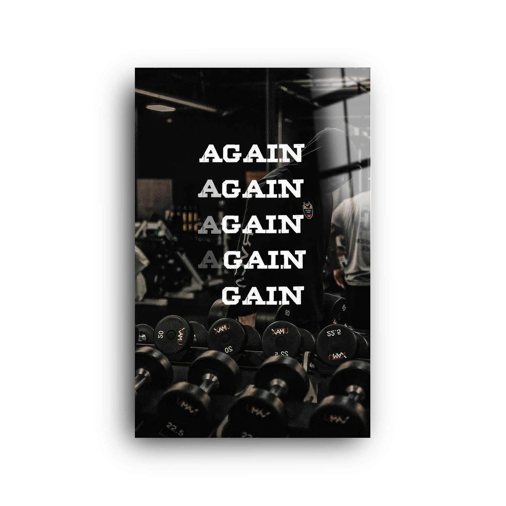 Again Motivation | Glass Wall Art