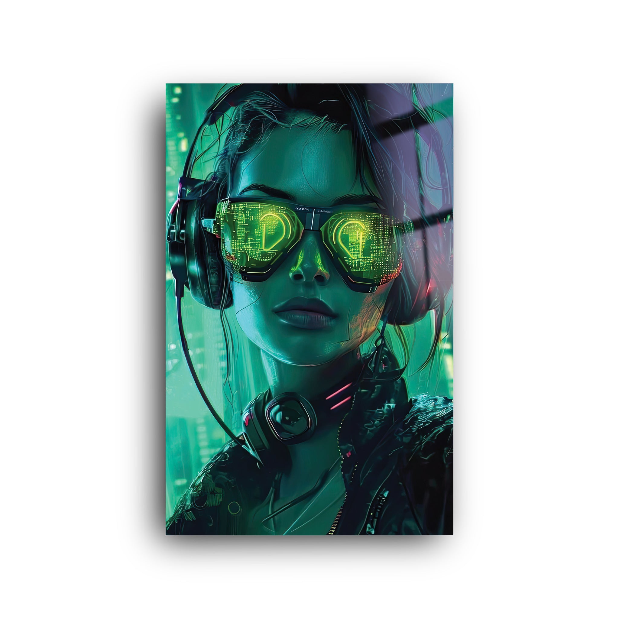 Techno DJ | Glass Wall Art