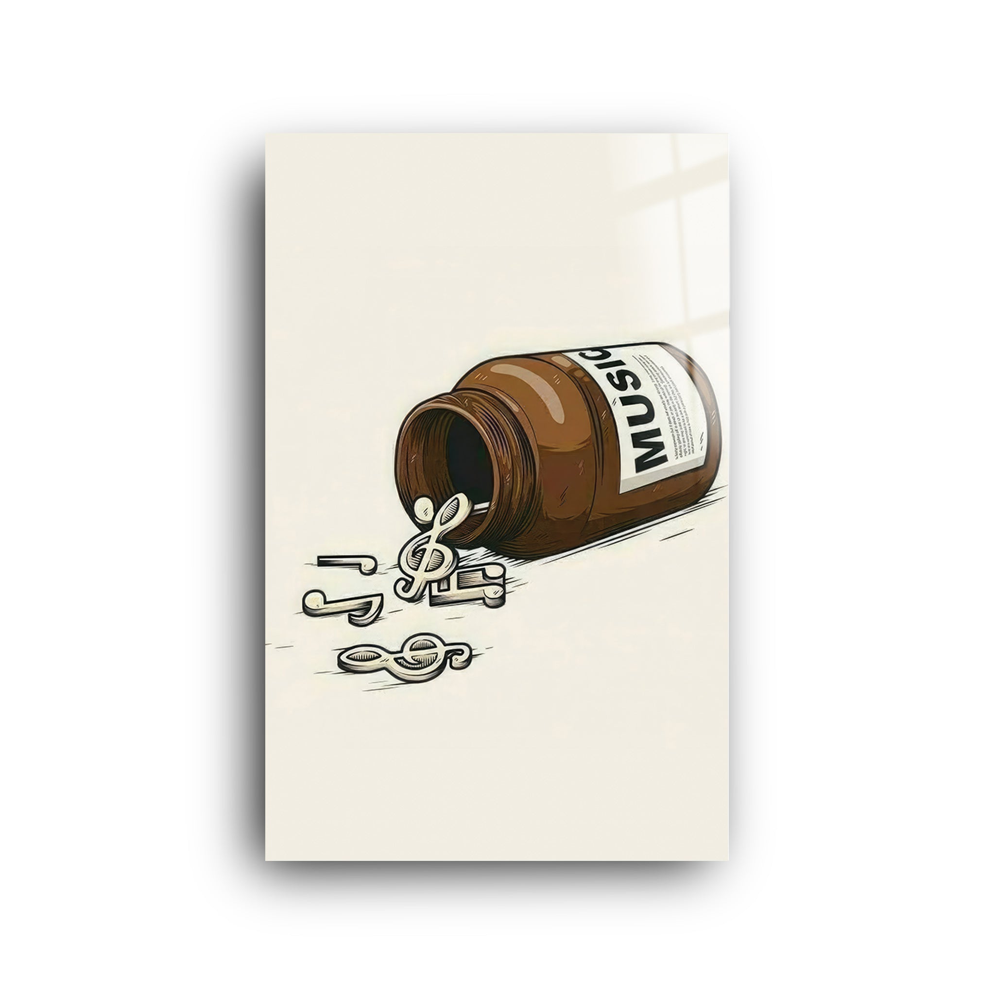 Music Pills | Glass Wall Art