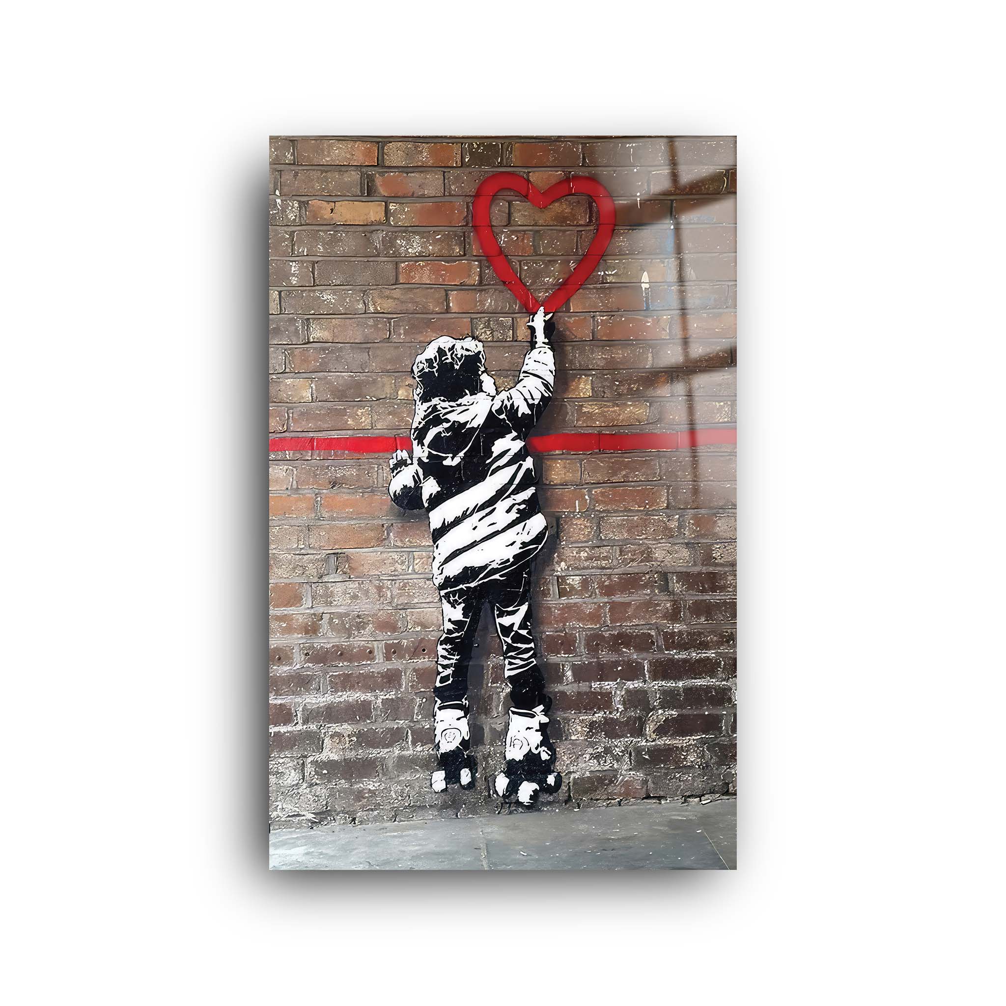 Graffiti Boy | Glass Wall Art