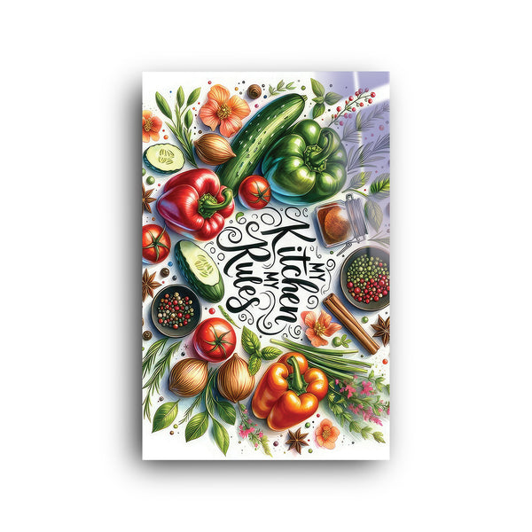 Vegetable Feast | Glass Wall Art