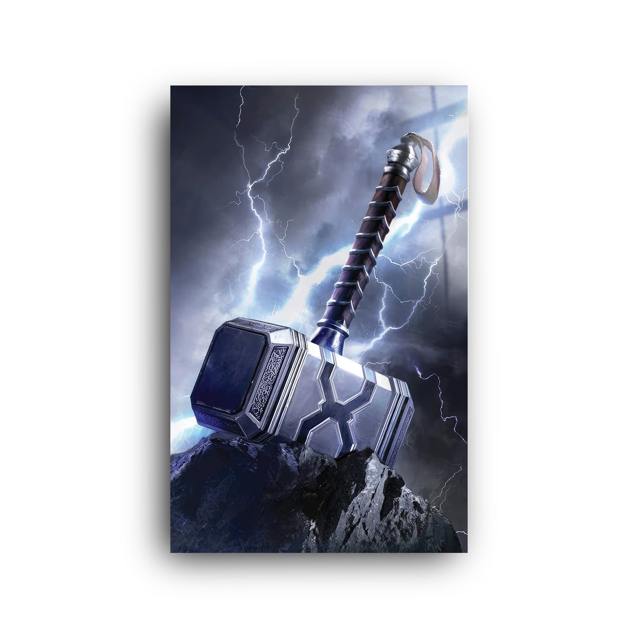 Lightning Hammer | Glass Wall Art