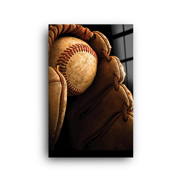 Baseball Glove | Glass Wall Art