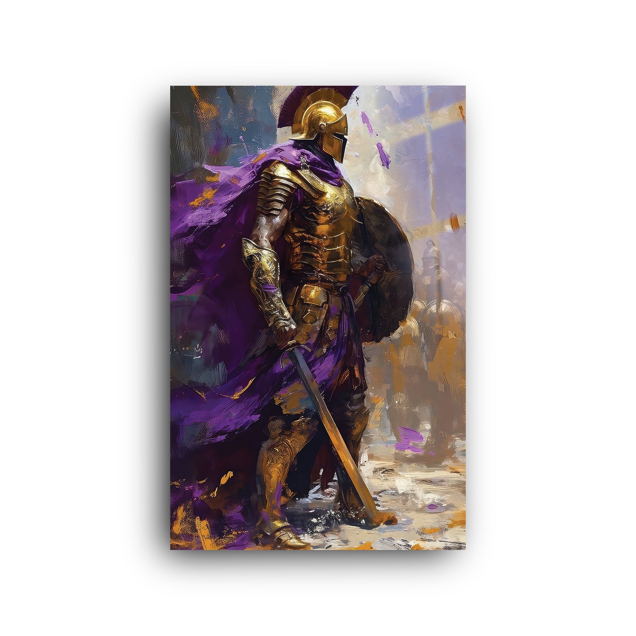 Purple Warrior | Glass Wall Art