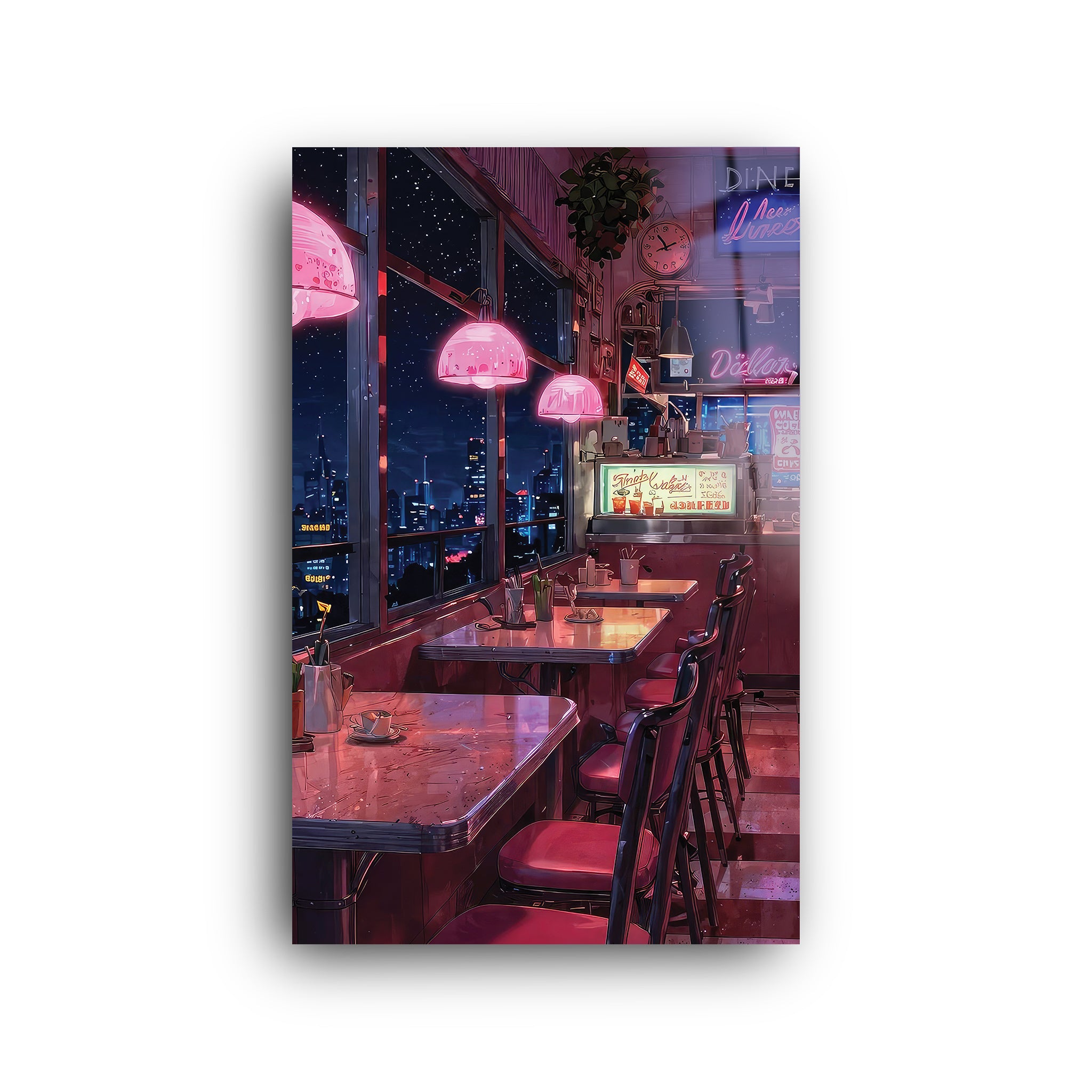 Pink Bar | Glass Wall Art