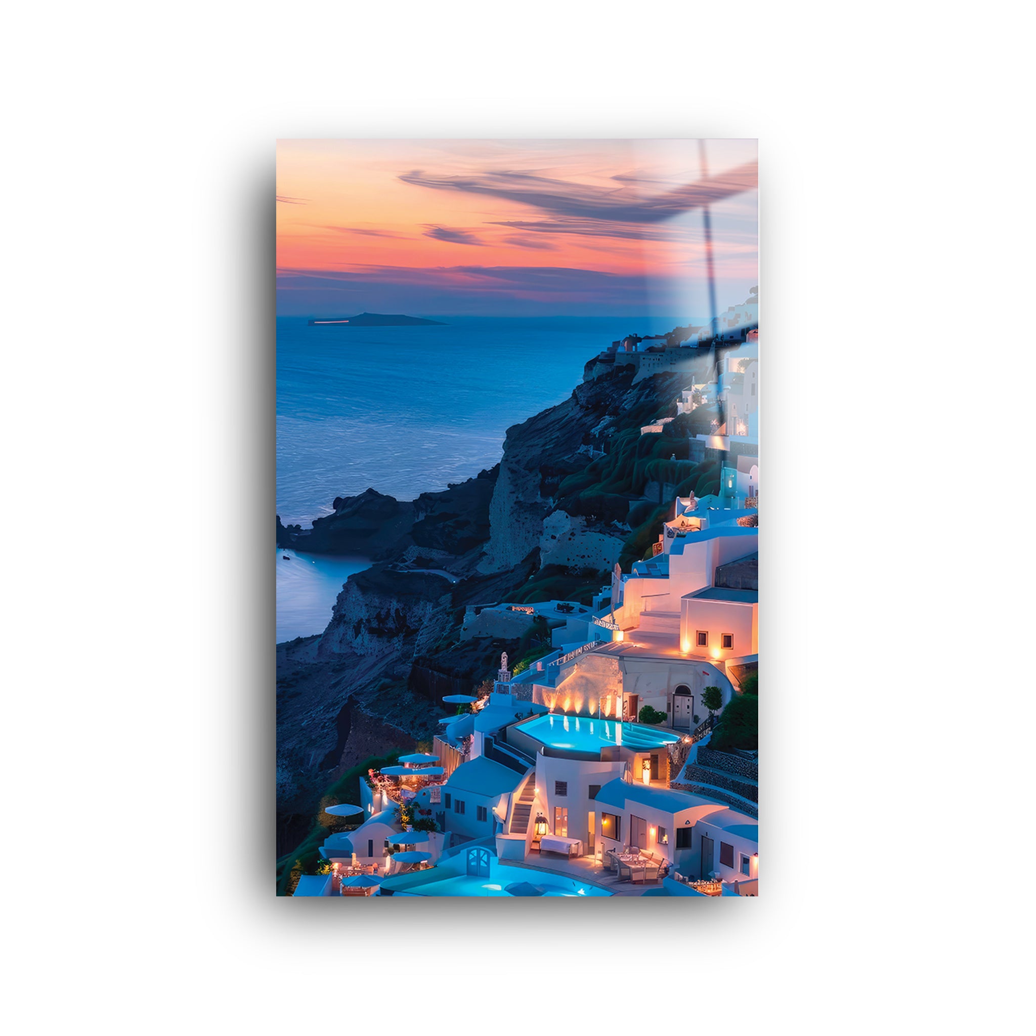 Greece Visual | Glass Wall Art