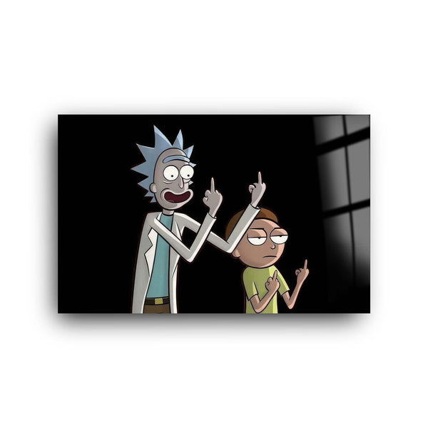 Rick and Morty | Glass Wall Art