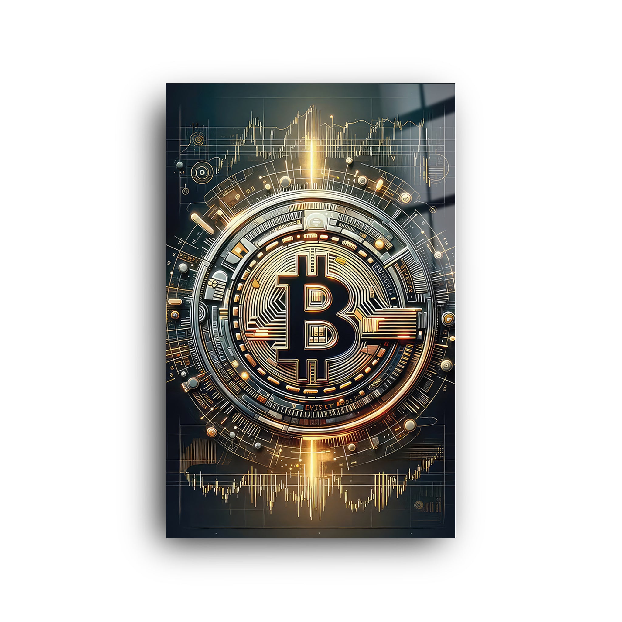 Bitcoın |  Glass Wall Art