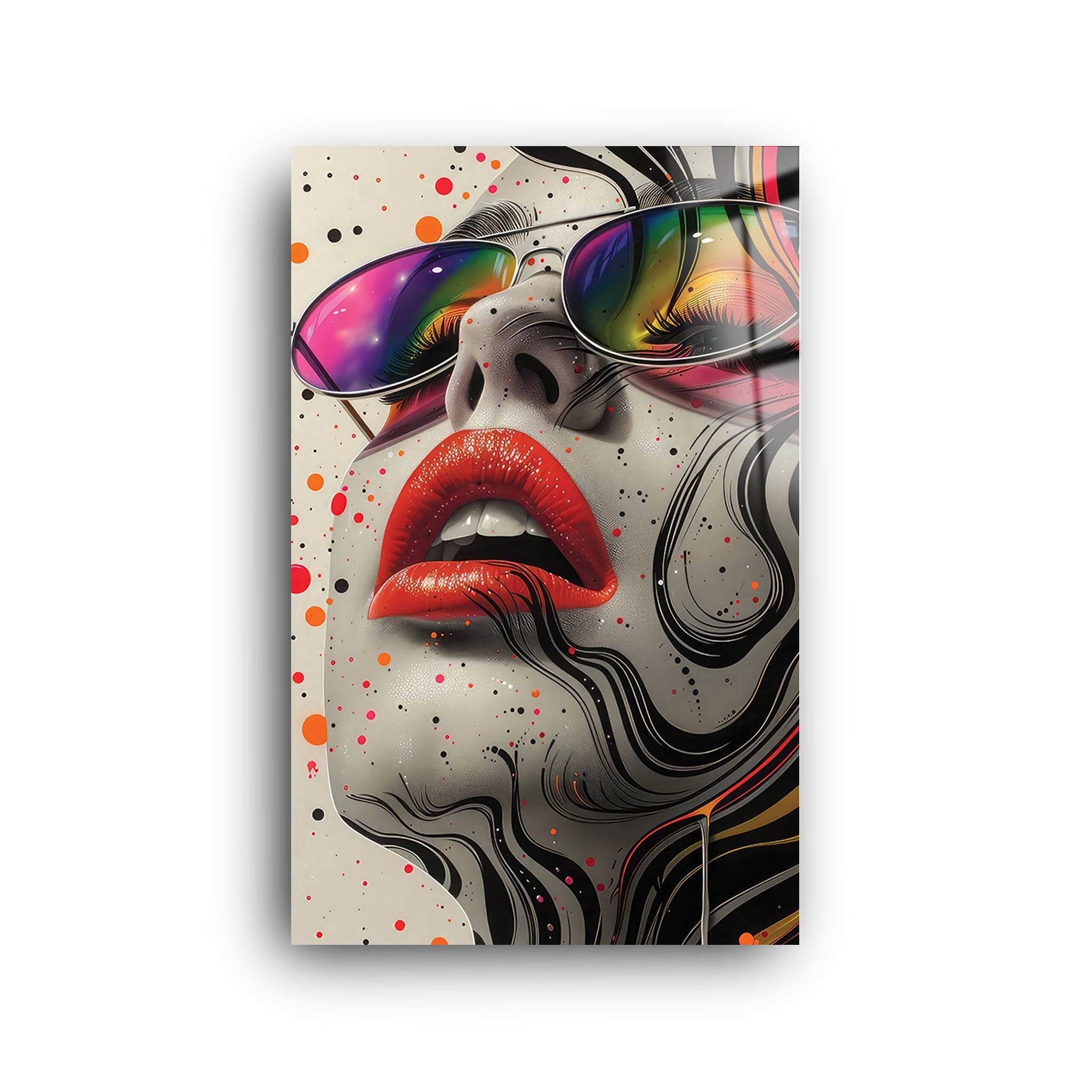 Painted Face 2 | Glass Wall Art