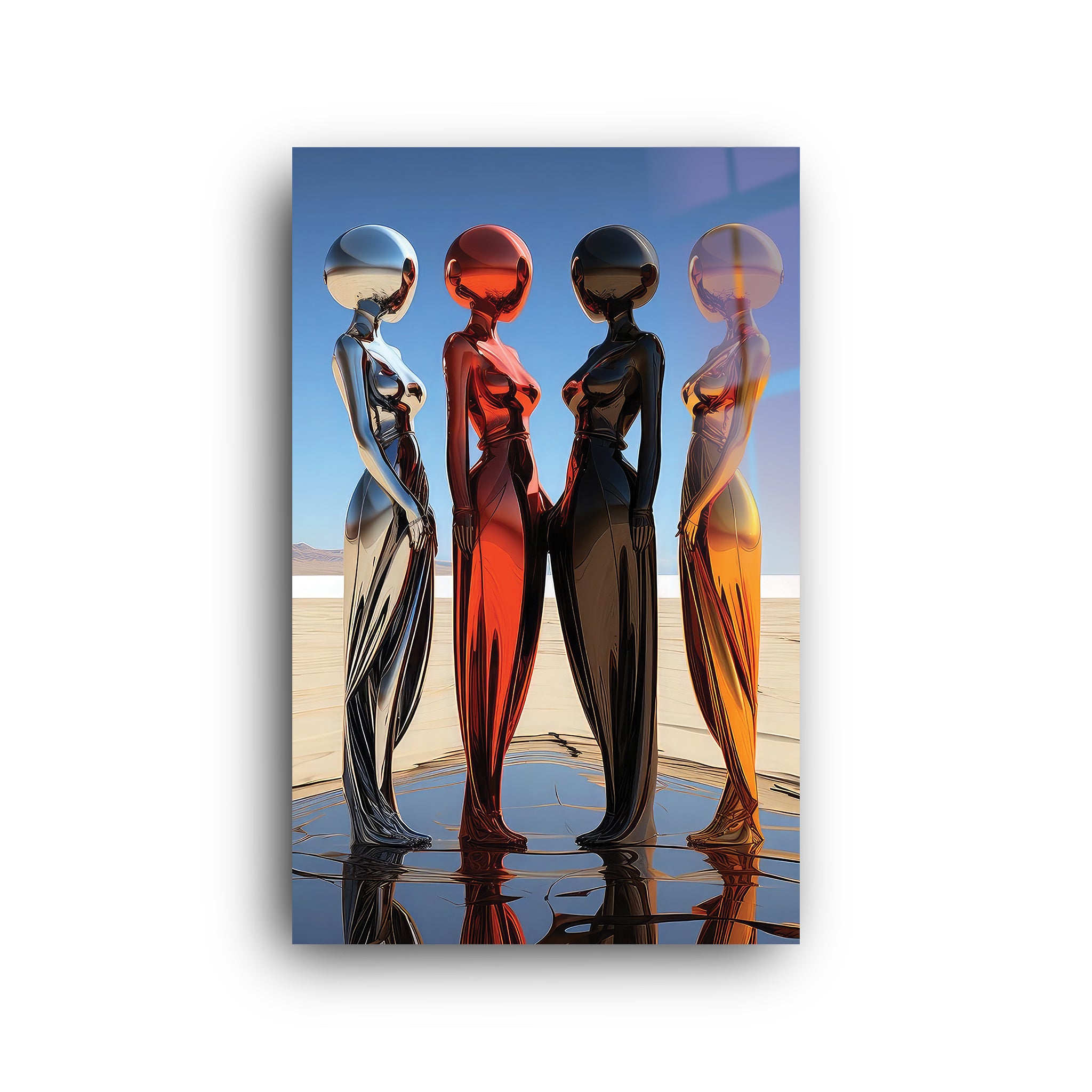 Four Woman | Glass Wall Art