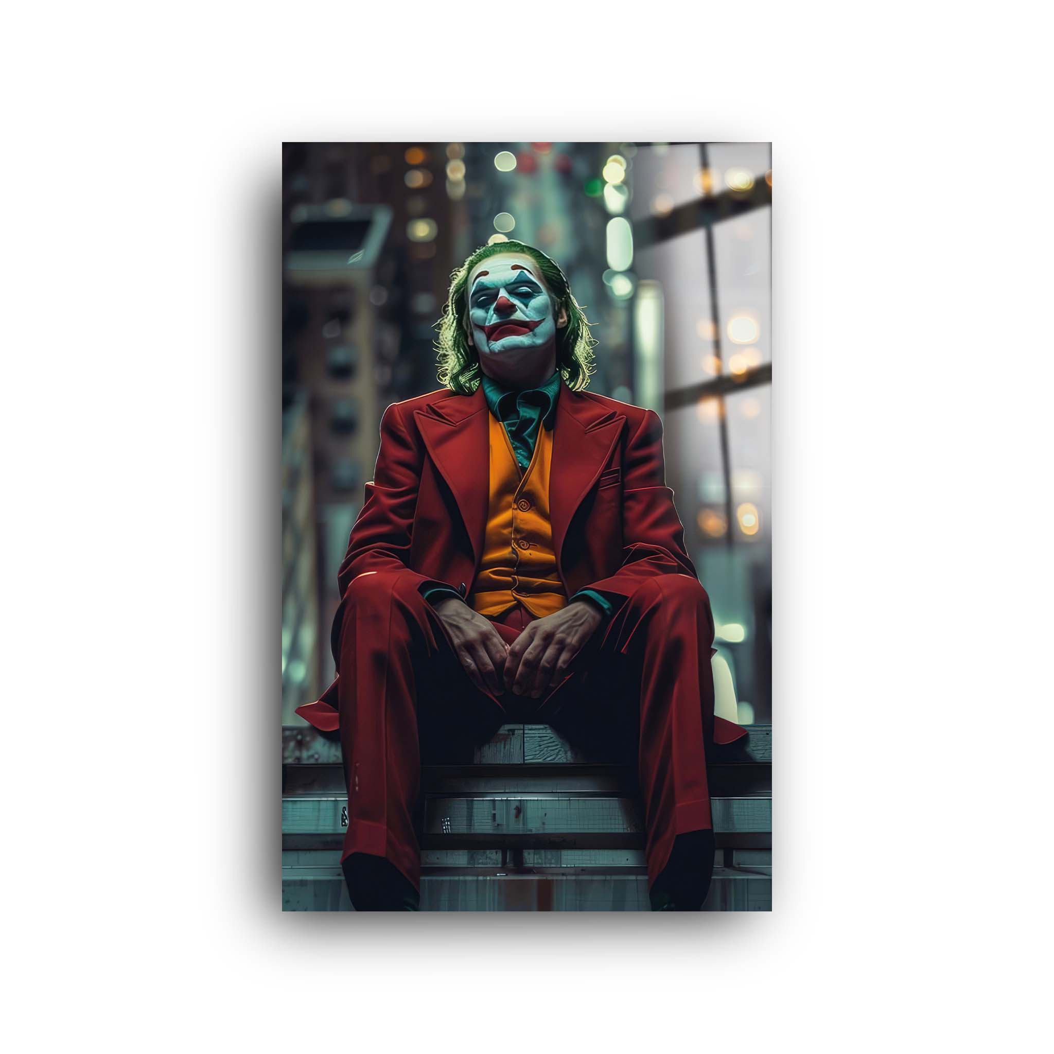 Thinking Joker | Glass Wall Art