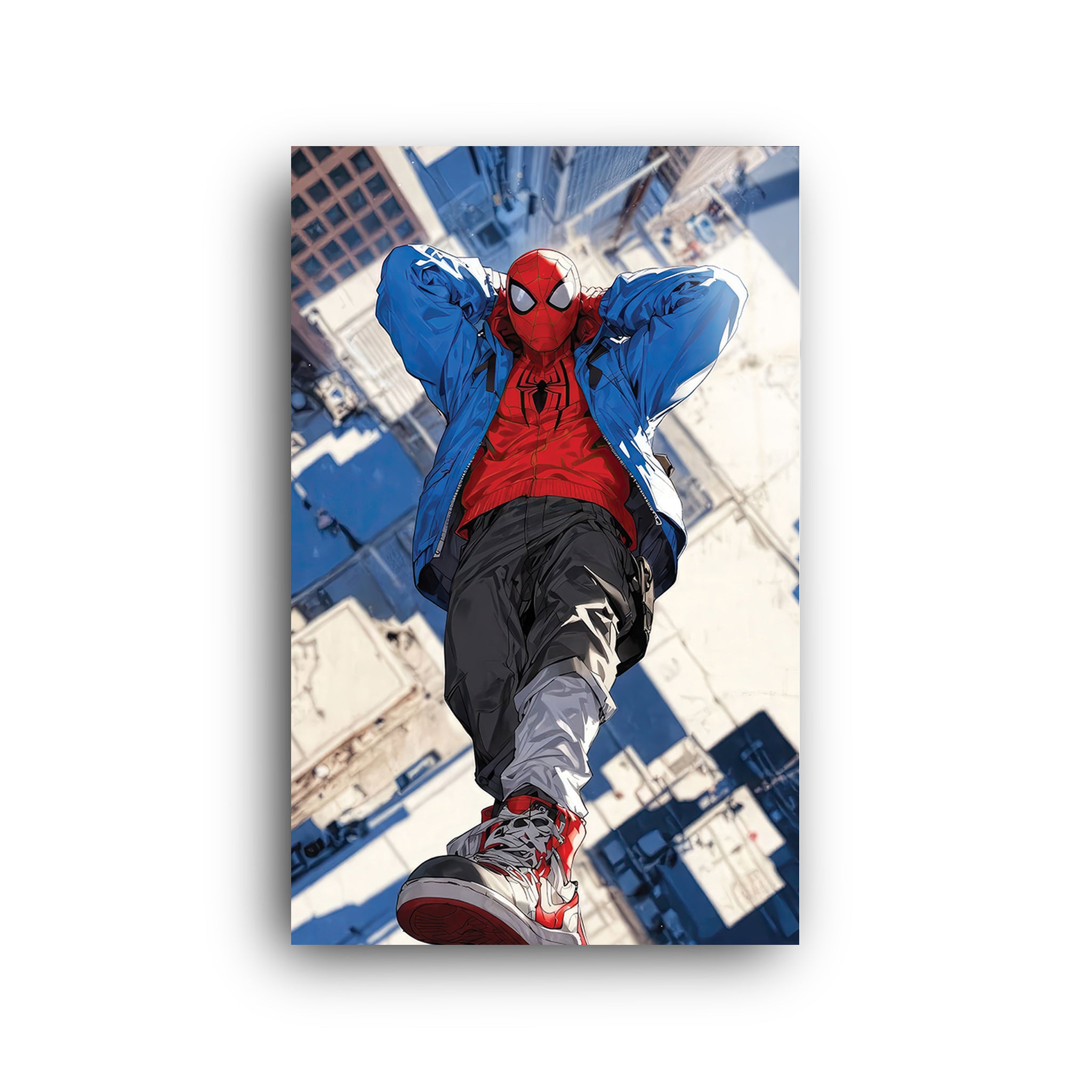 Spider Fall | Glass Wall Art