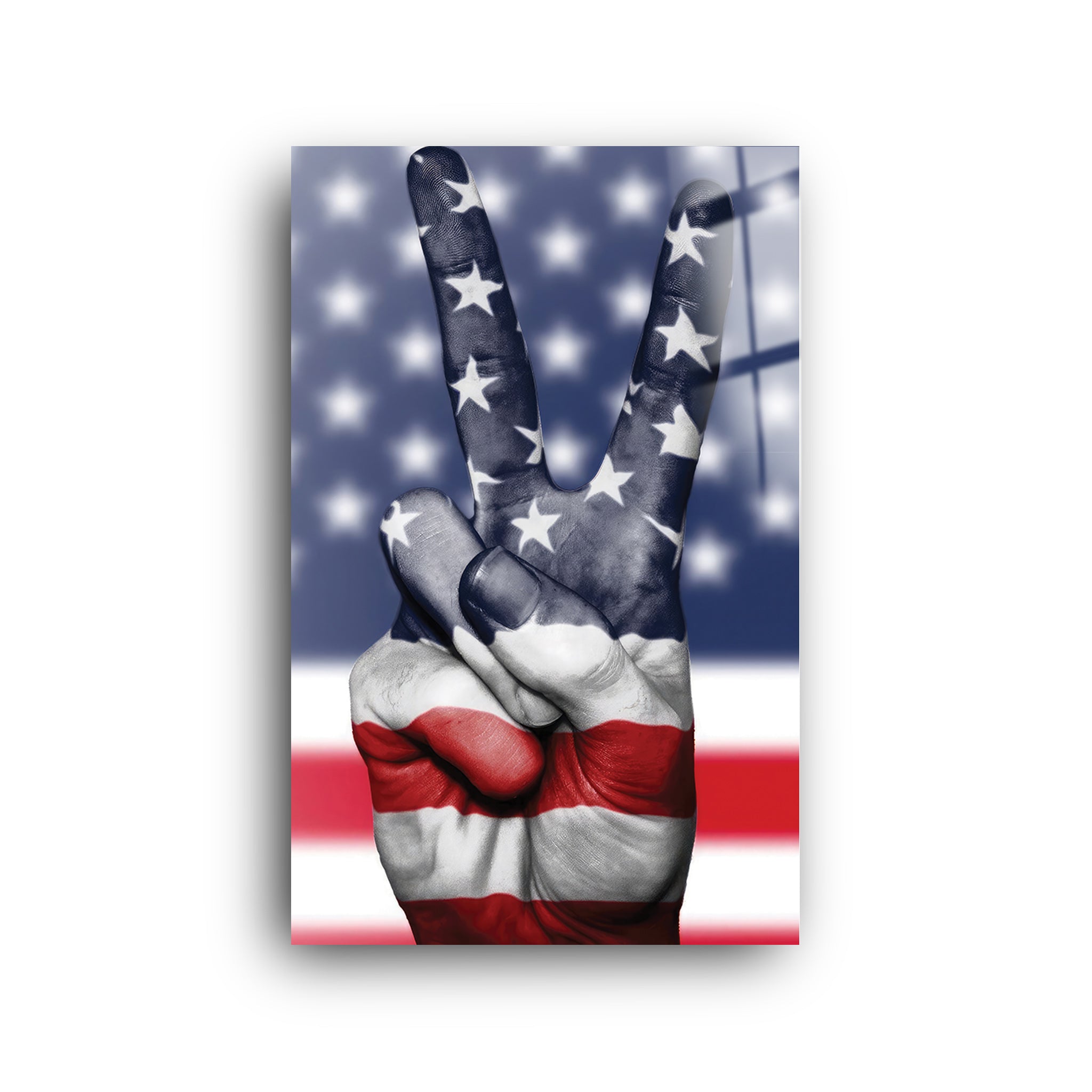 Flag Fingers | Glass Wall Art