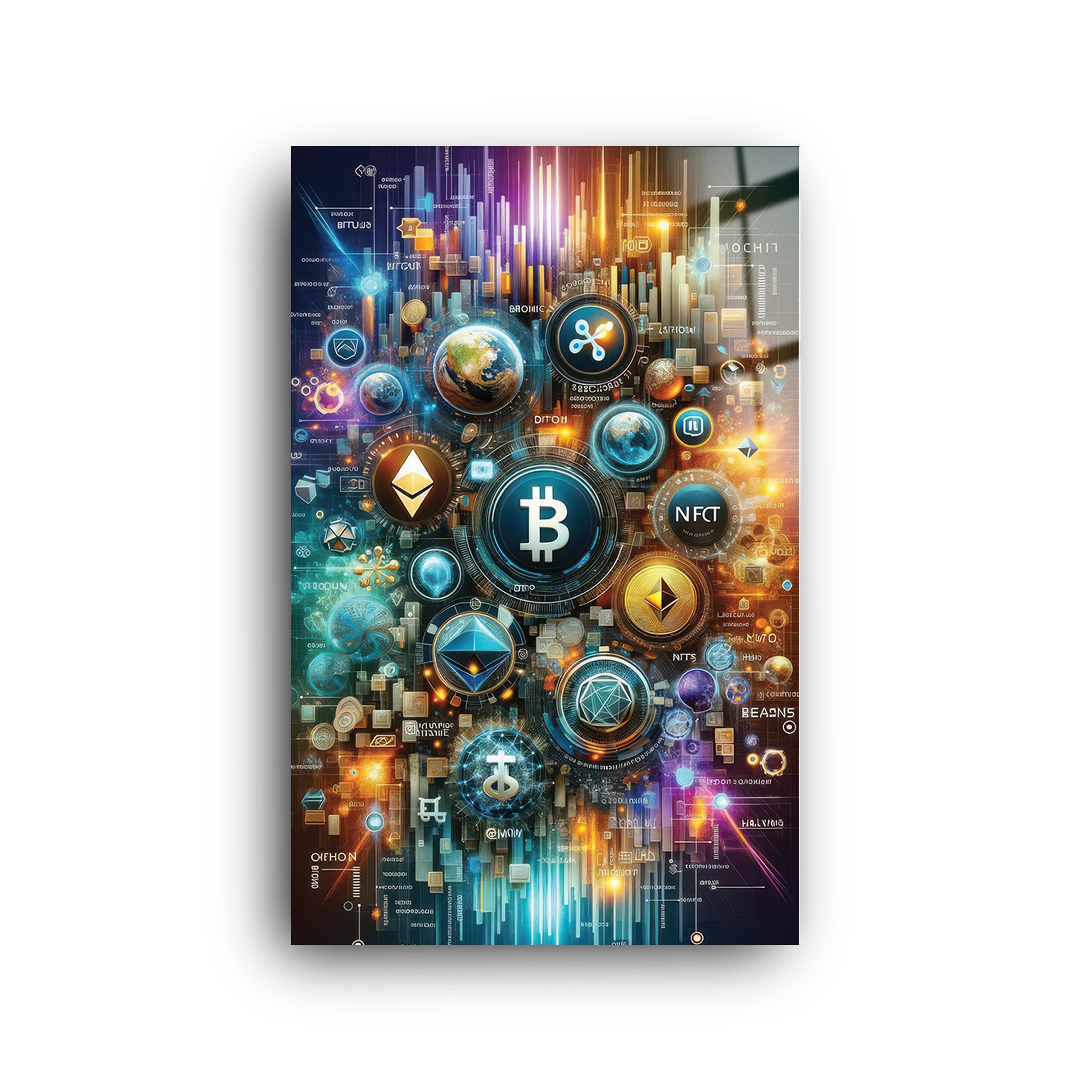 Crypto | Glass Wall Art