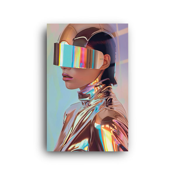 Cyberpunk Woman | Glass Wall Art