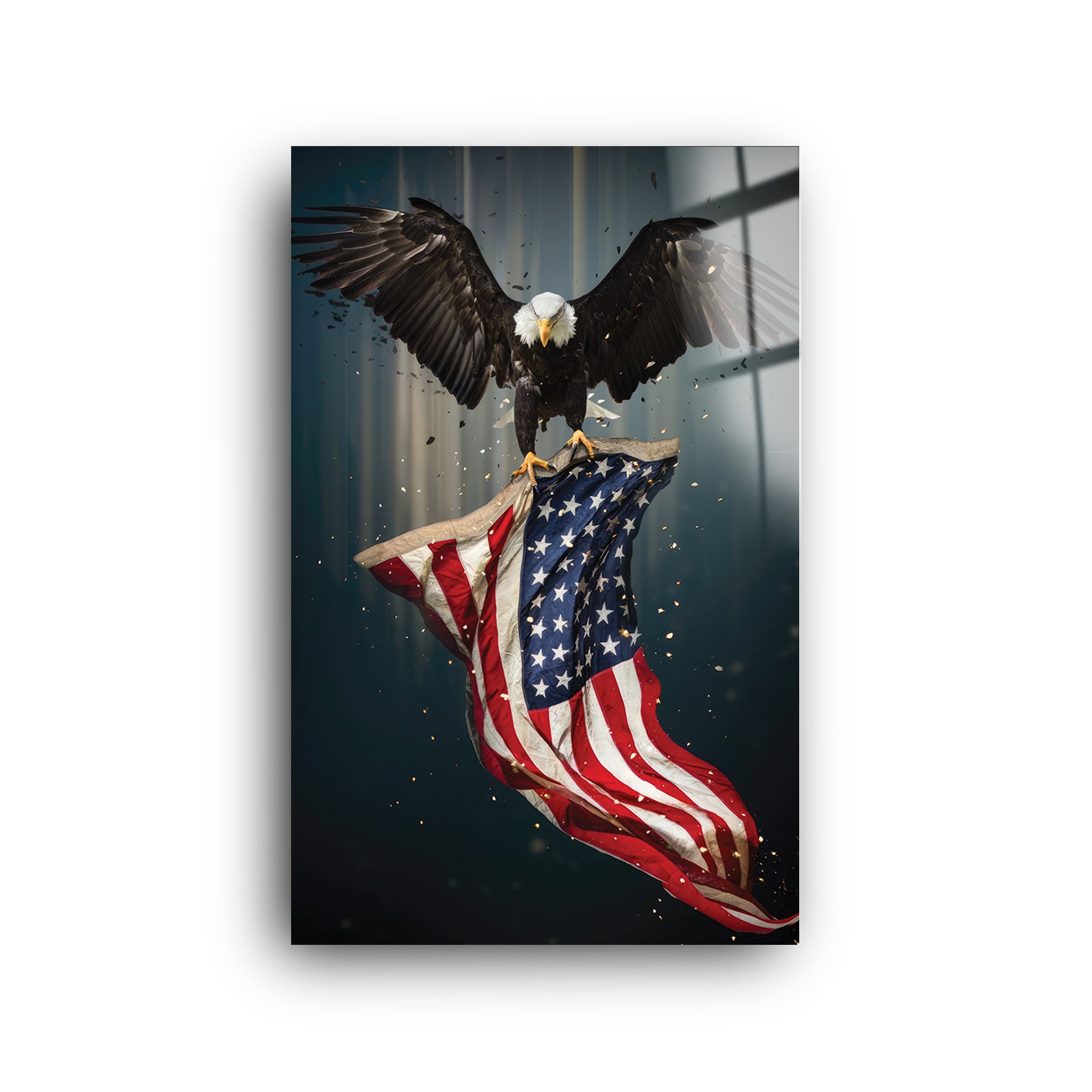 Eagle Flag | Glass Wall Art