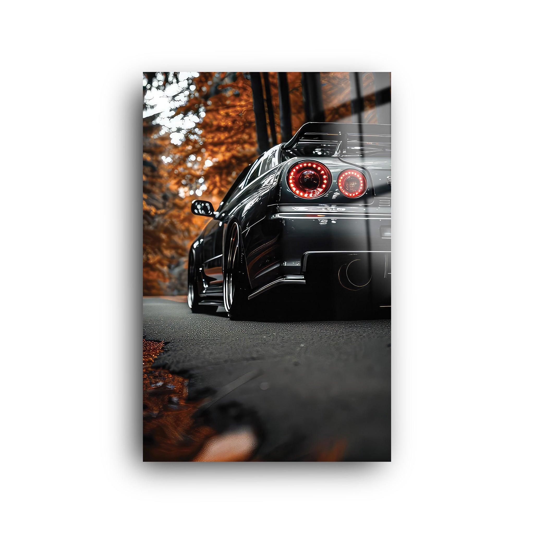 GTR in Forest | Glass Wall Art