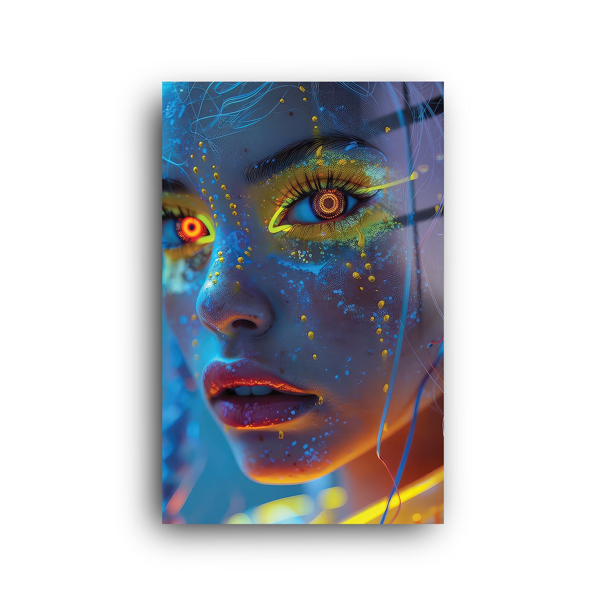 Rainbow Woman | Glass Wall Art