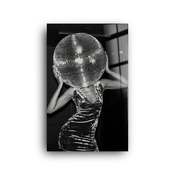 Disco Woman | Glass Wall Art