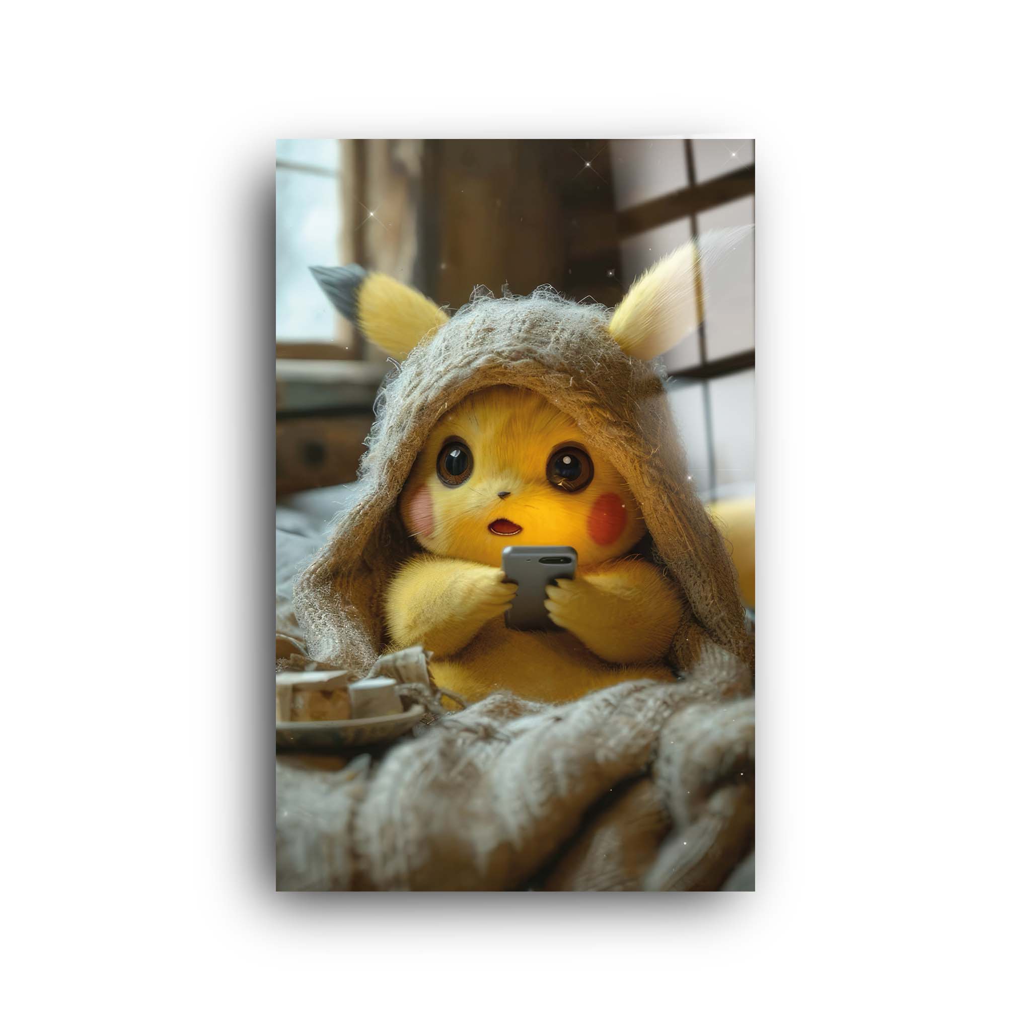 Sleepy Pika | Glass Wall Art