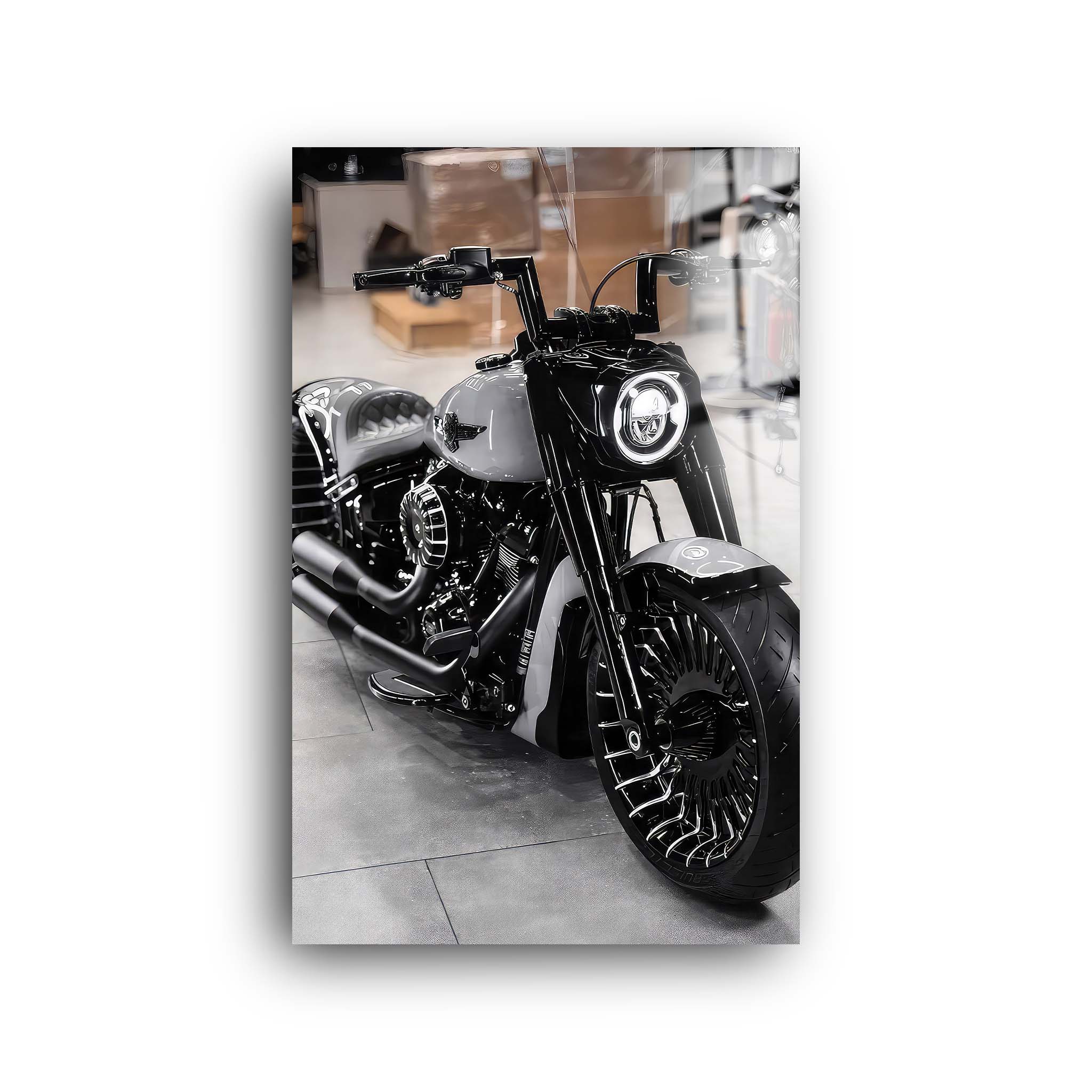 Davidson Motorcycle | Glass Wall Art