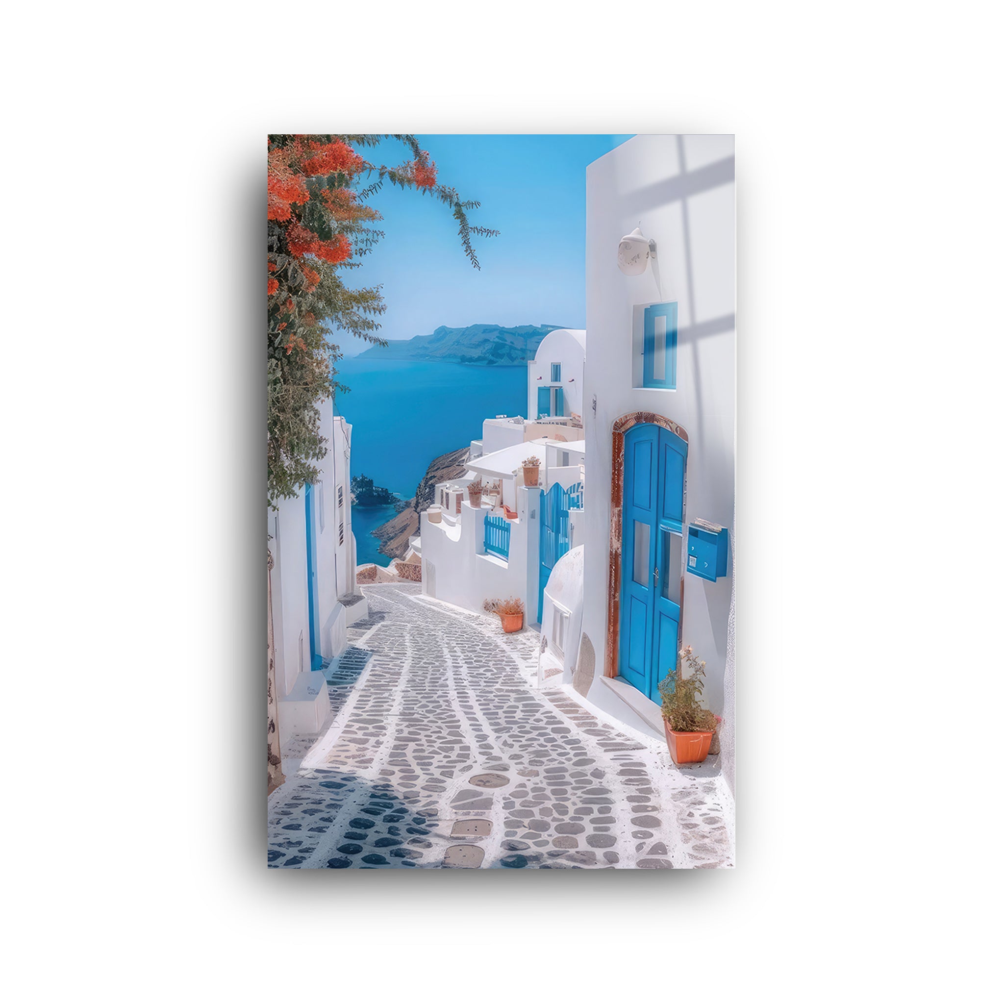 Greece Street | Glass Wall Art