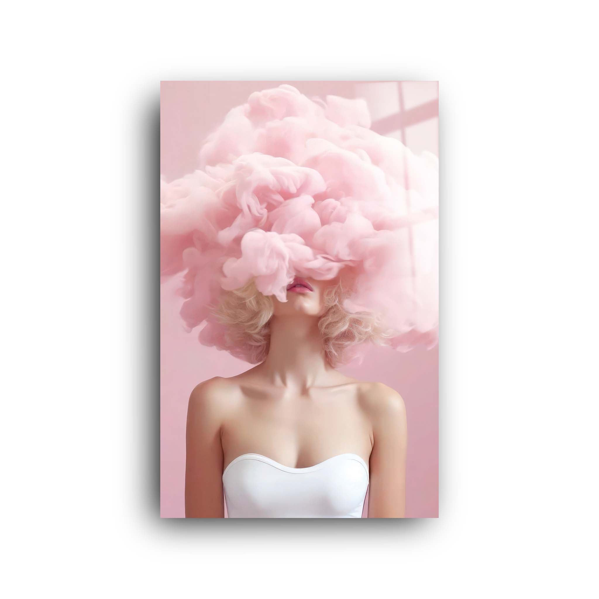 Pink Cloud  | Glass Wall Art