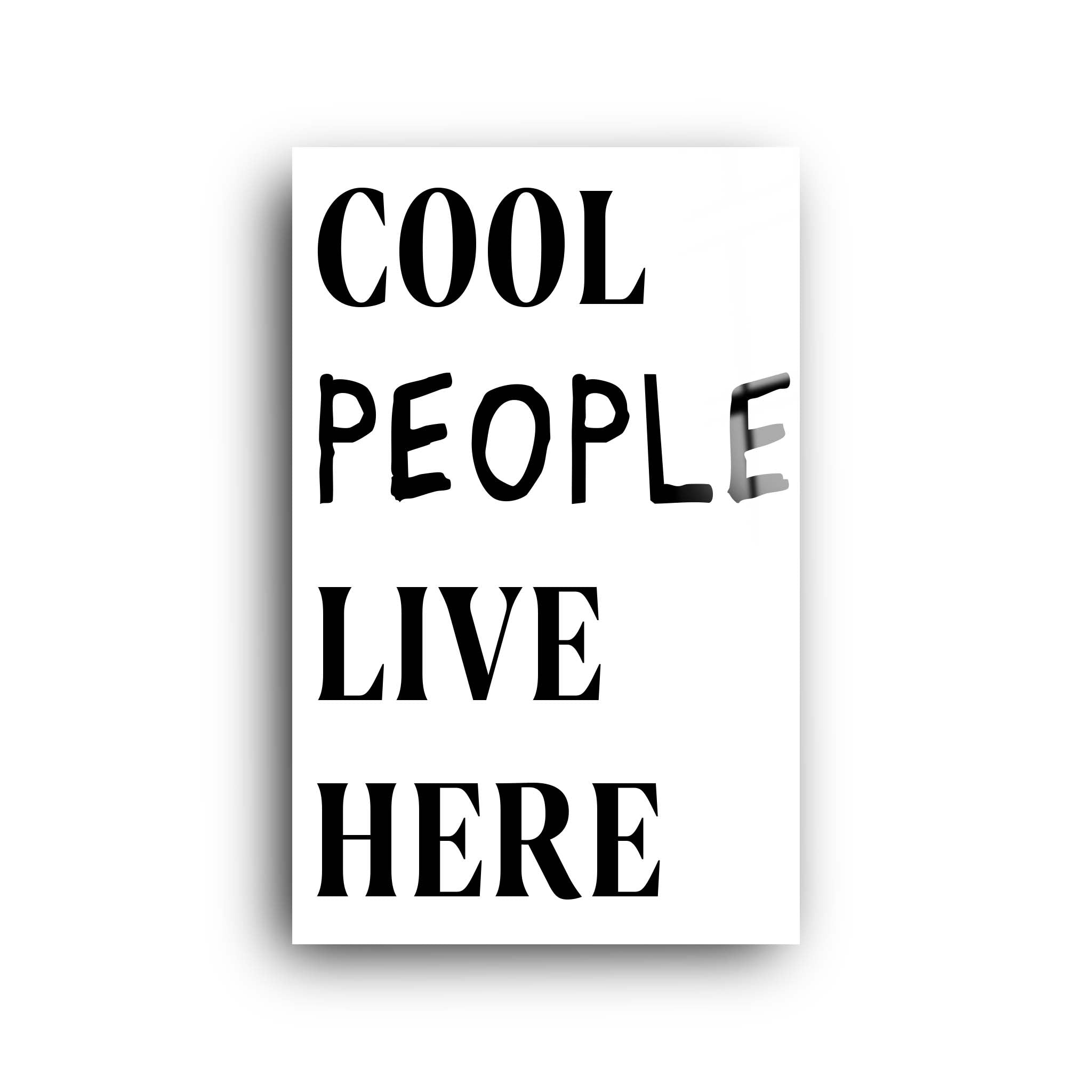 Cool People | Glass Wall Art