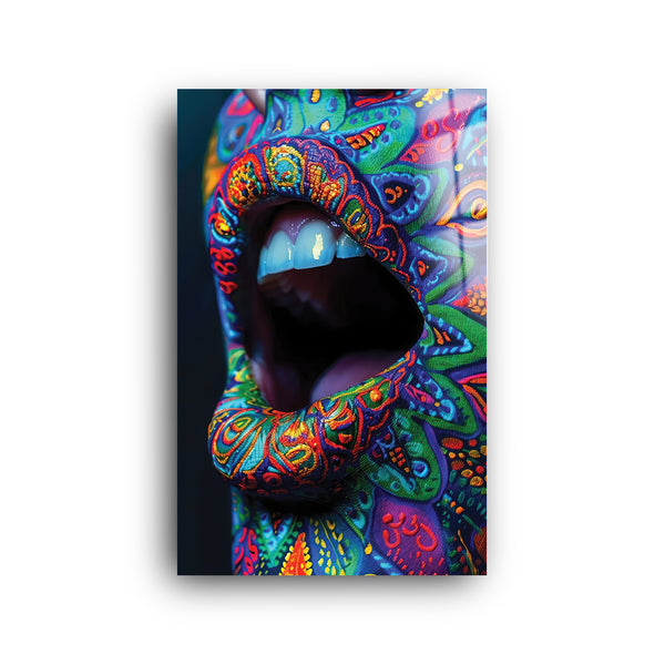 Rainbow Mouth | Glass Wall Art