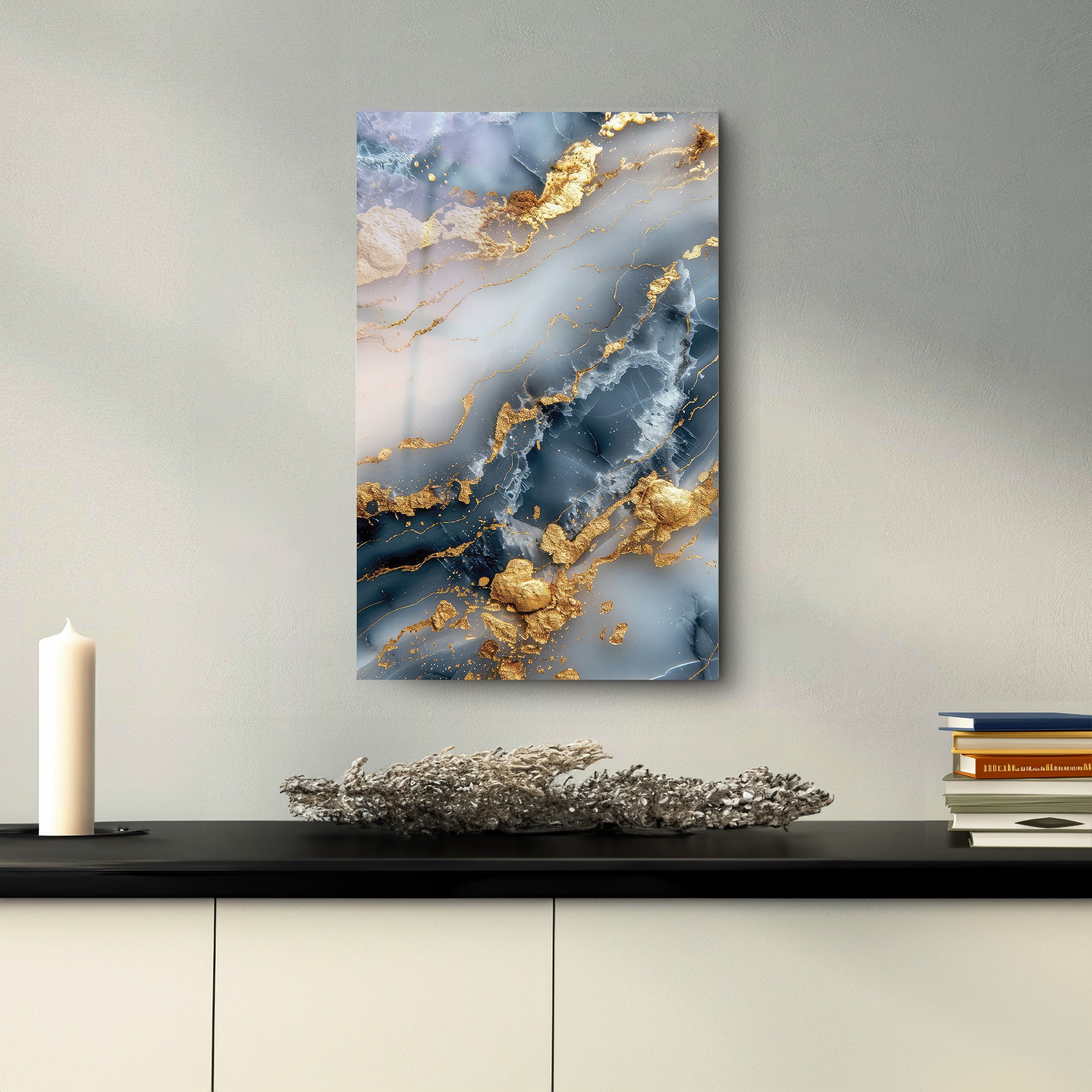 Gold Abstract | Glass Wall Art