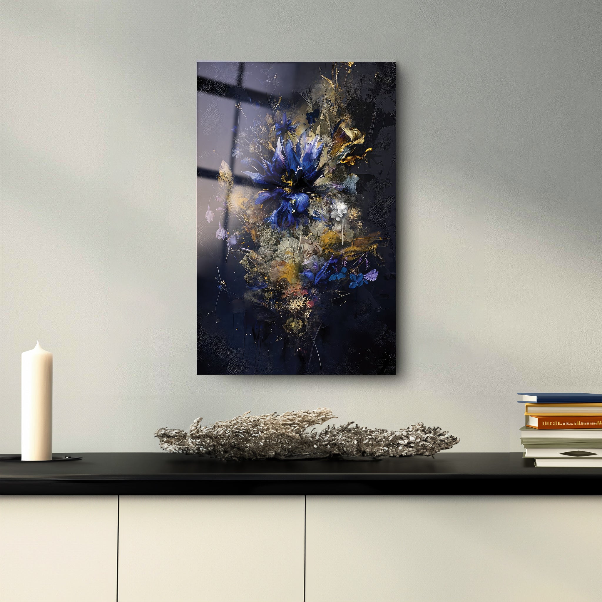 Sad Bouquet | Glass Wall Art