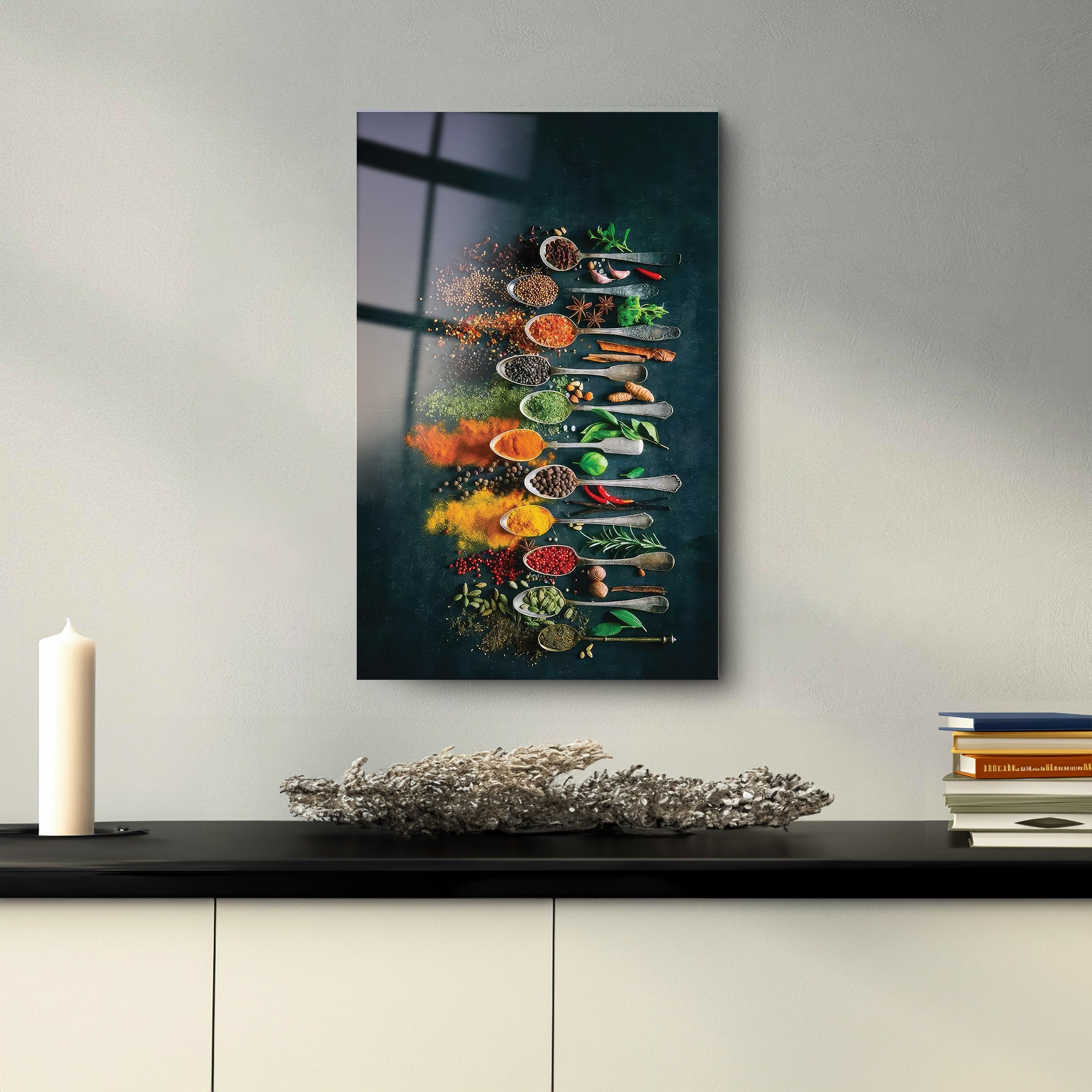 Spice Spoons | Glass Wall Art