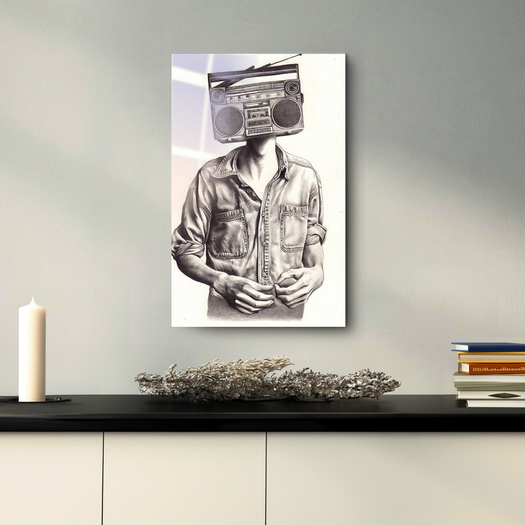 Music Man | Glass Wall Art