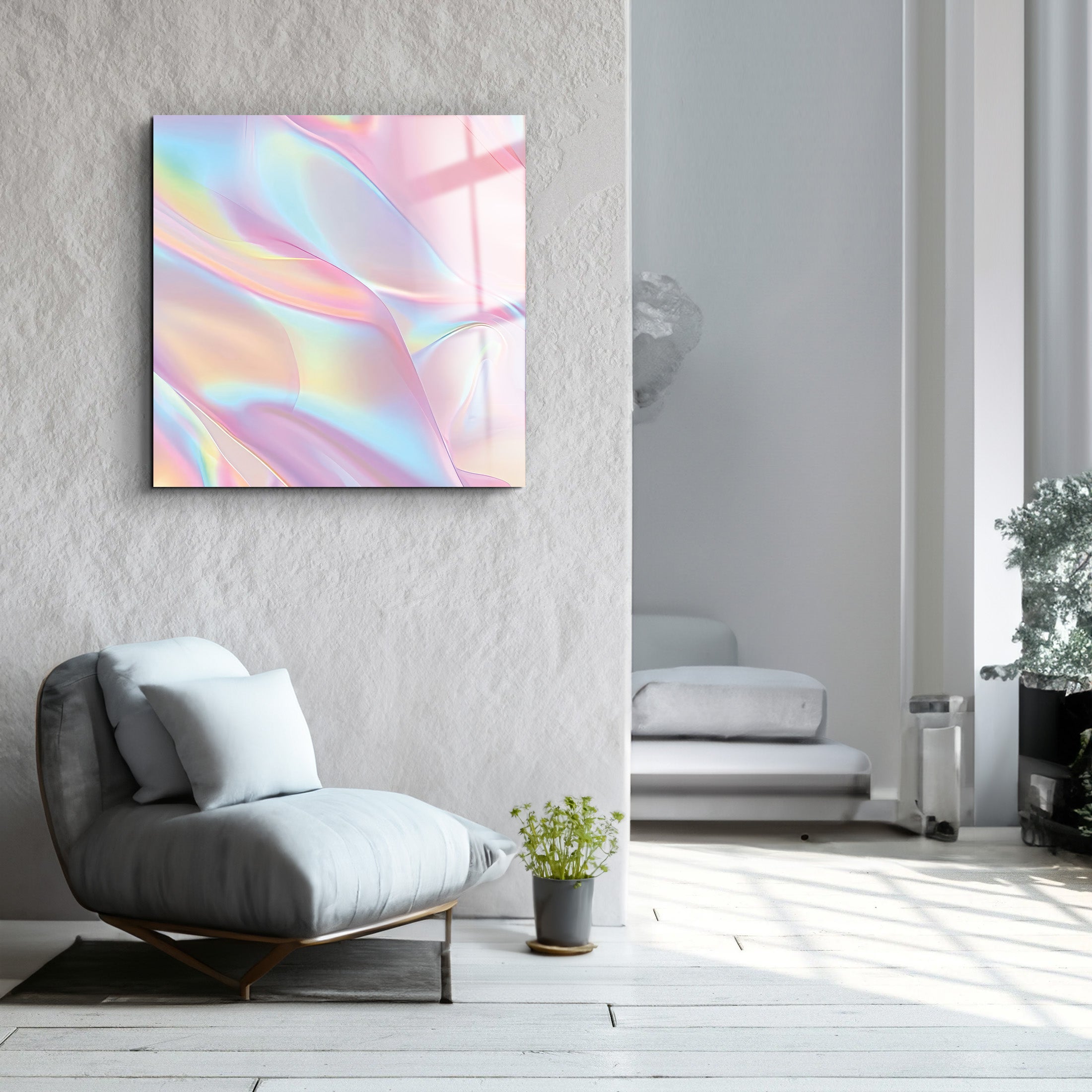 Rainbow Square | Glass Wall Art