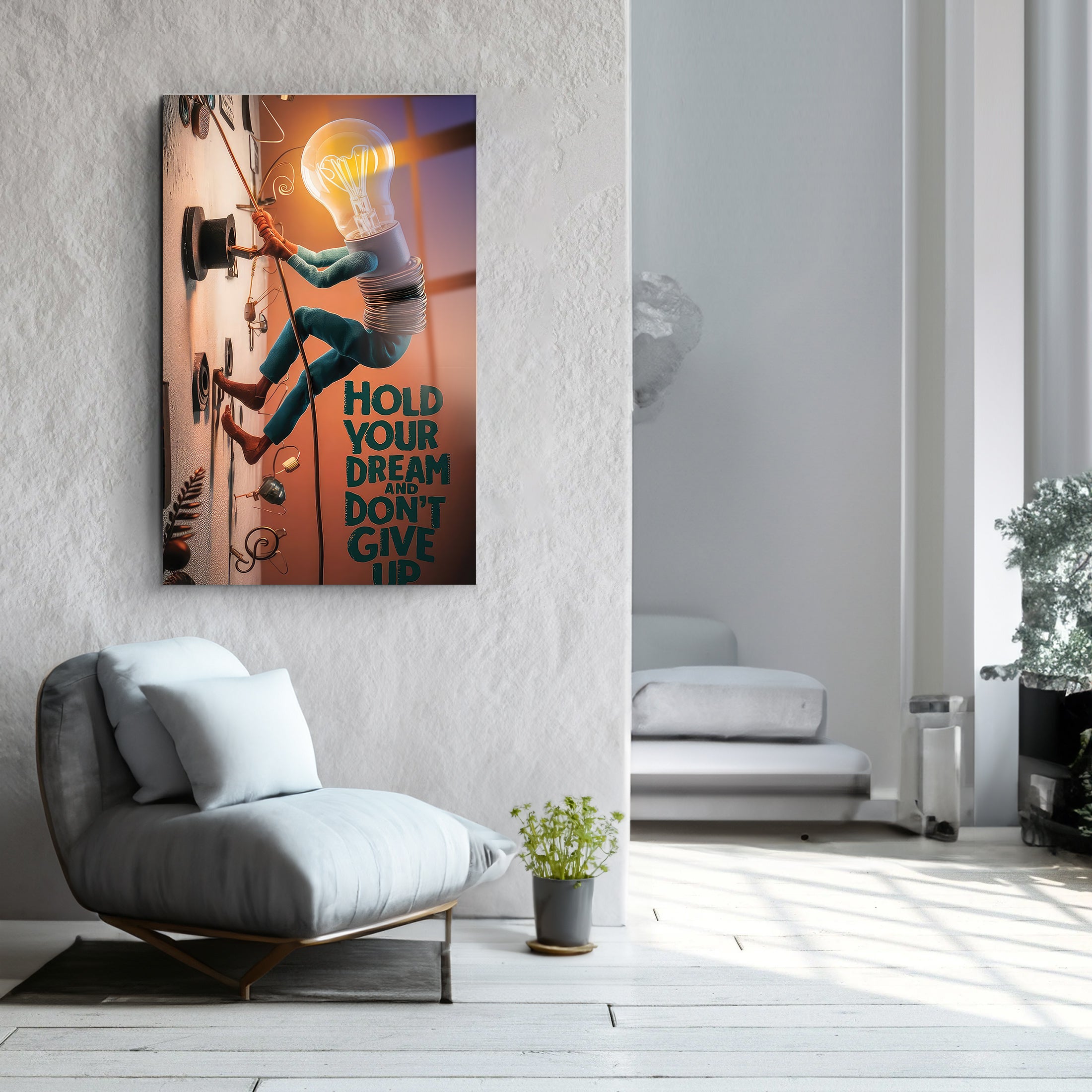 Hold Your Dream | Glass Wall Art