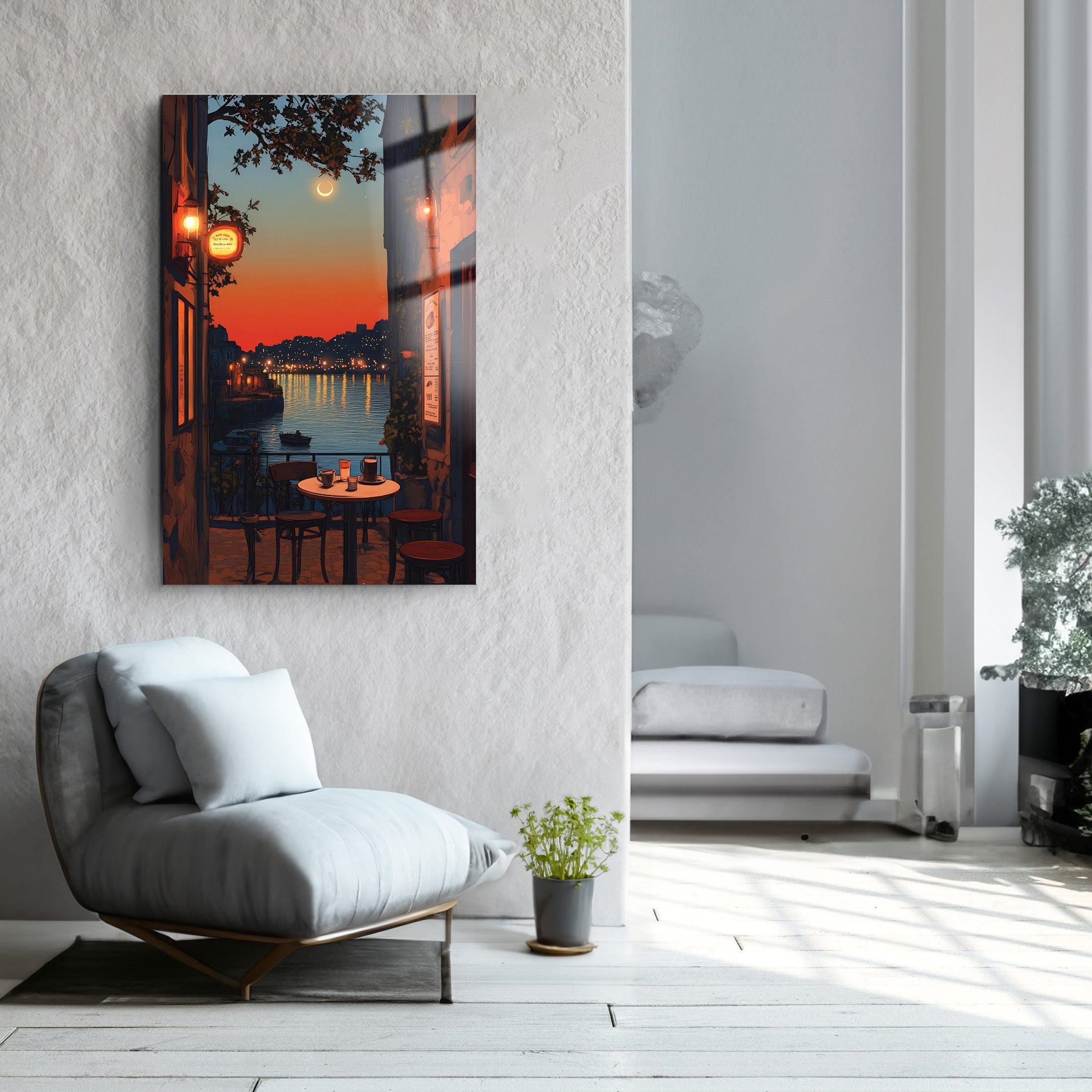 Cozy Sunset | Glass Wall Art